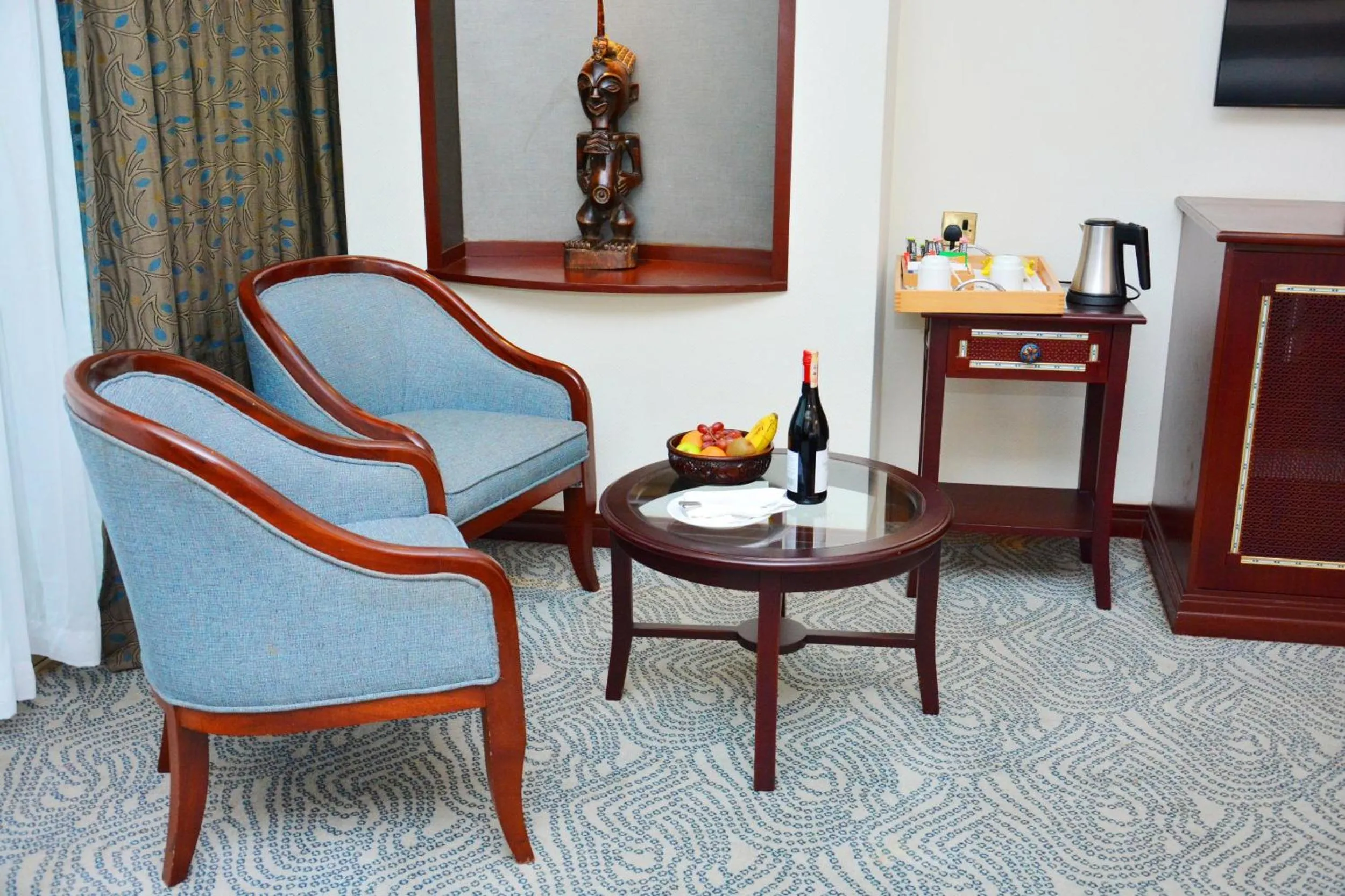 Seating area in Kampala Serena Hotel