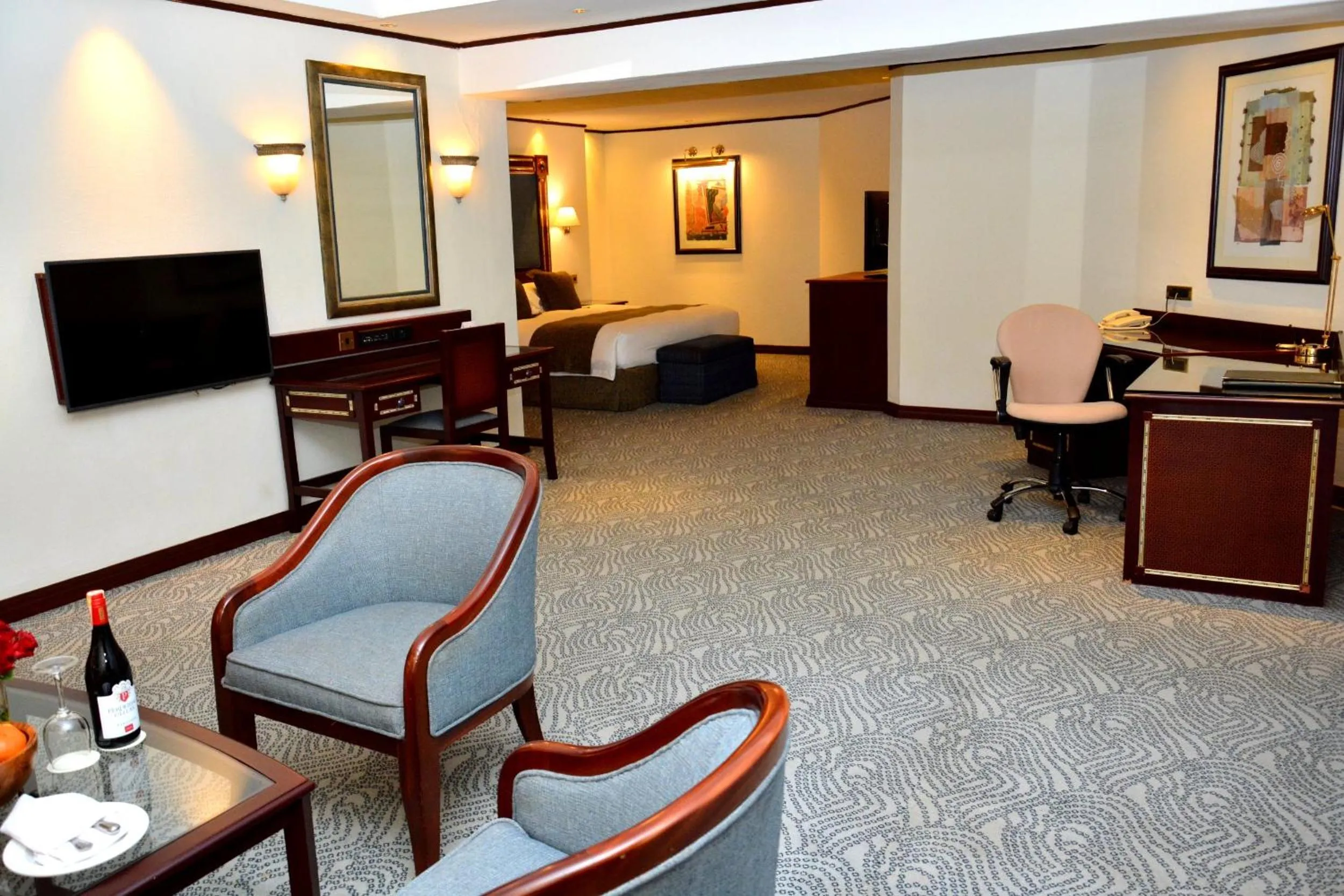 Seating area in Kampala Serena Hotel