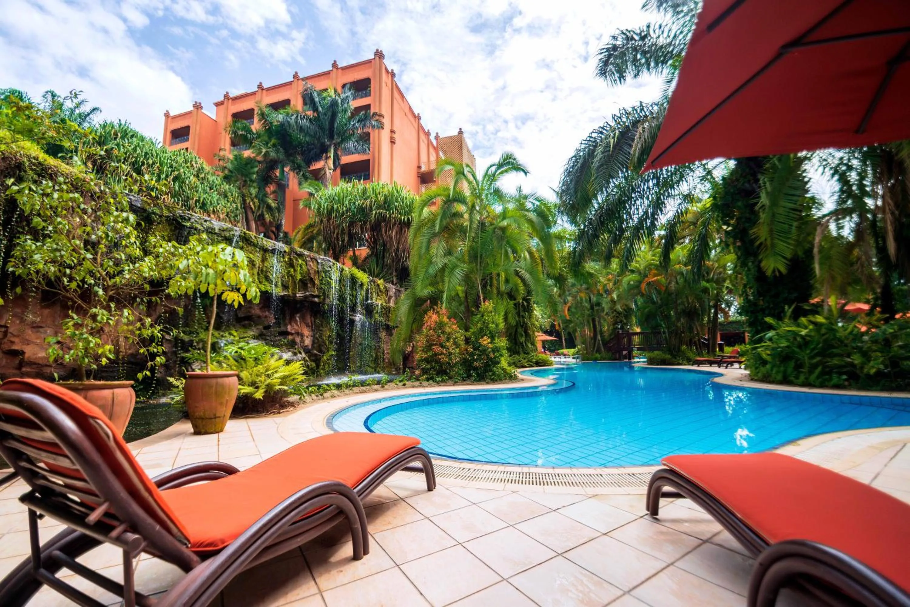 Pool view in Kampala Serena Hotel