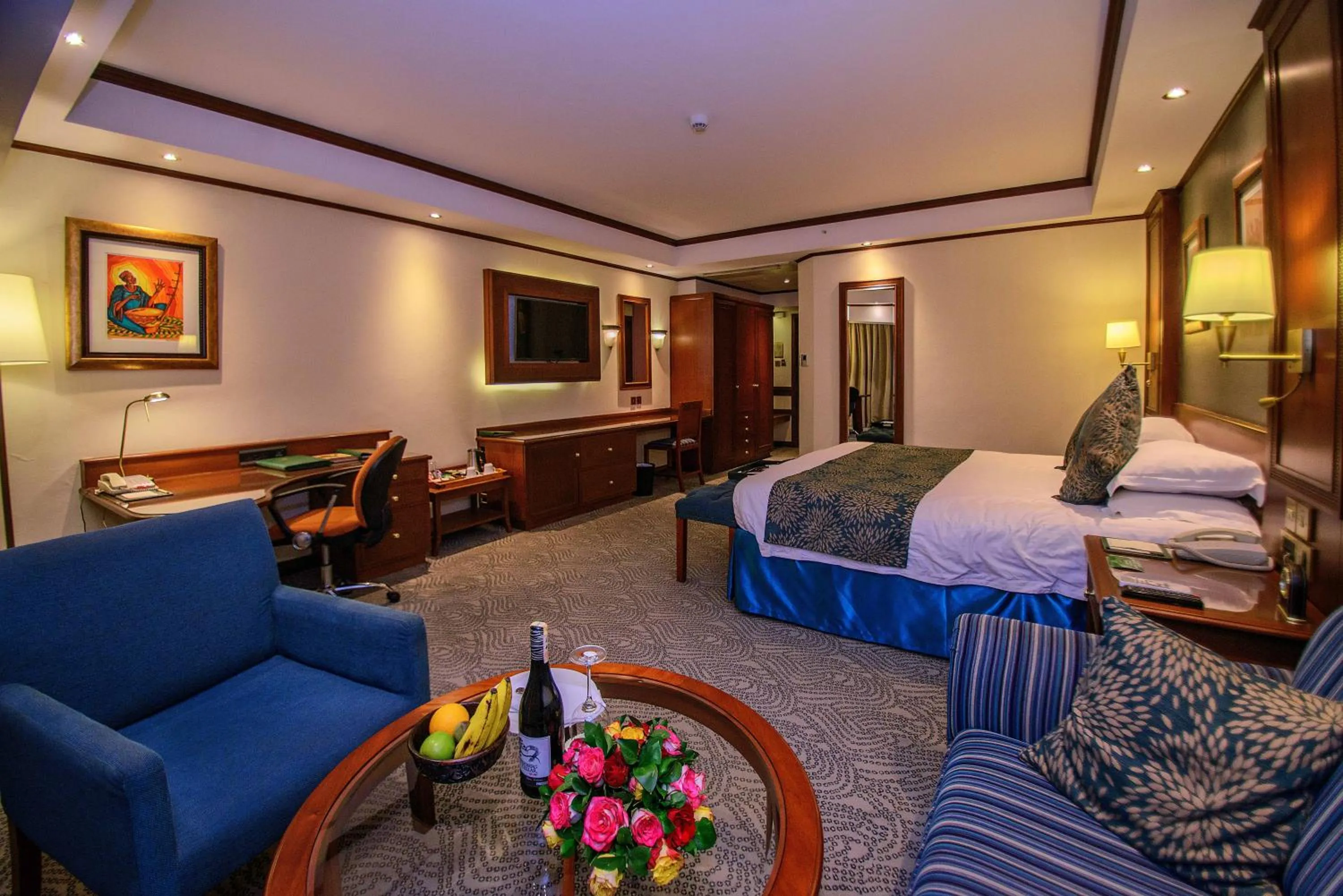 View (from property/room), Bed in Kampala Serena Hotel