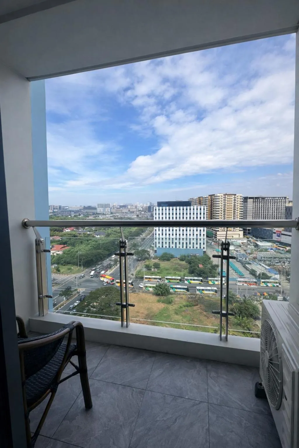 Balcony/Terrace in LCONDOTEL Hotel Studio with Balcony at Imperial Plaza near MOA NAIA PITX