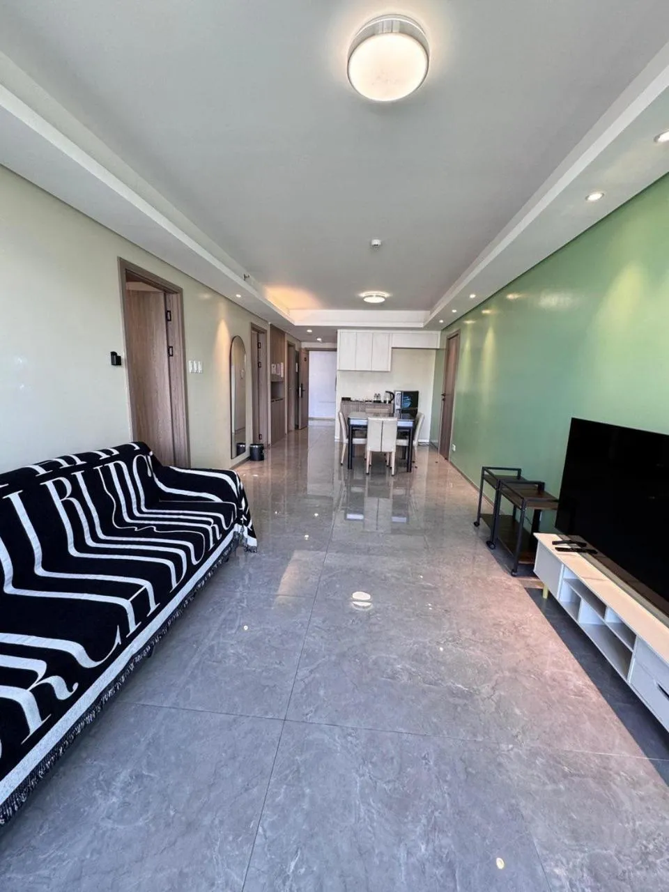 TV and multimedia in LCONDOTEL Hotel Studio with Balcony at Imperial Plaza near MOA NAIA PITX