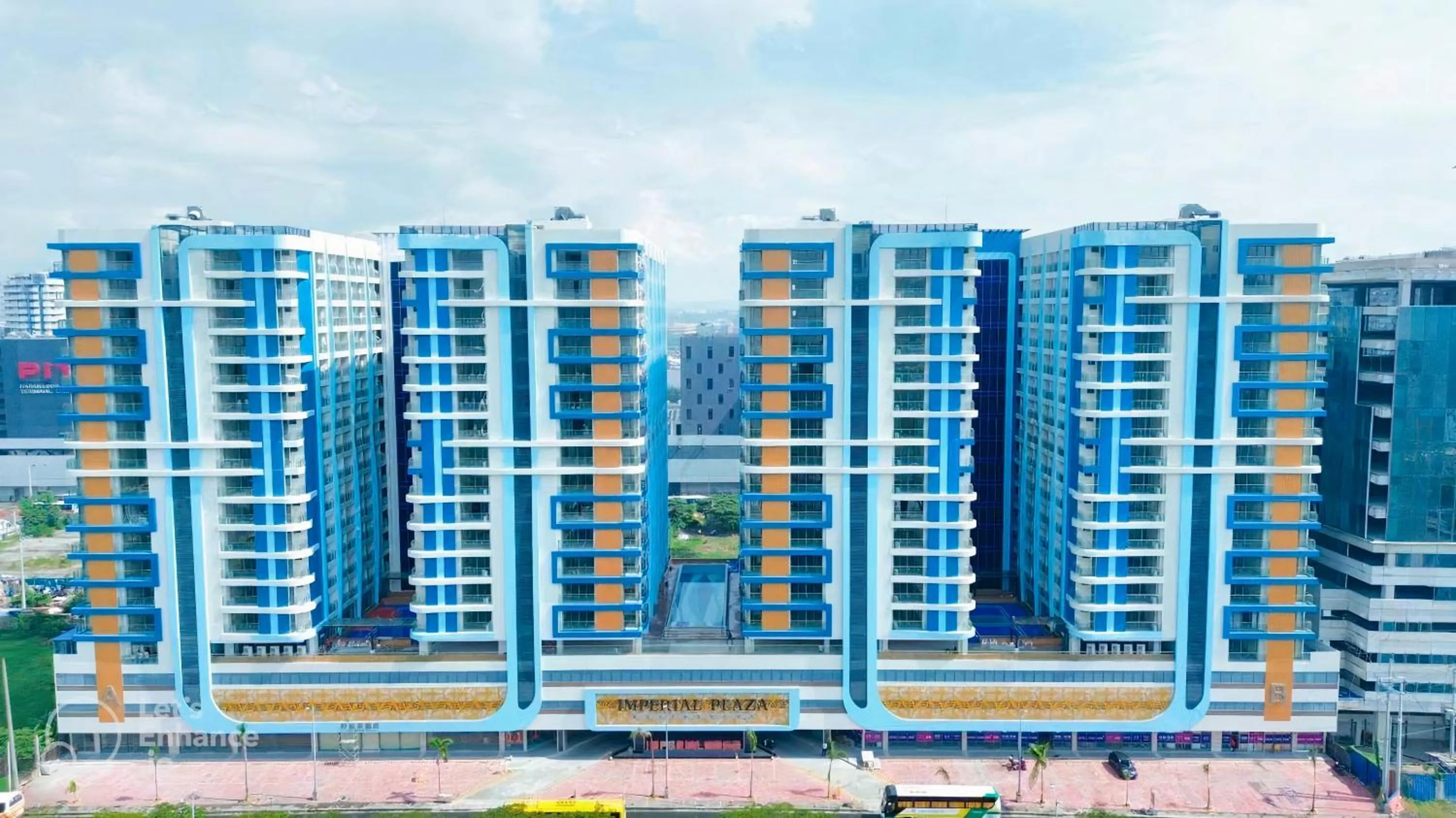 Property building in LCONDOTEL Hotel Studio with Balcony at Imperial Plaza near MOA NAIA PITX