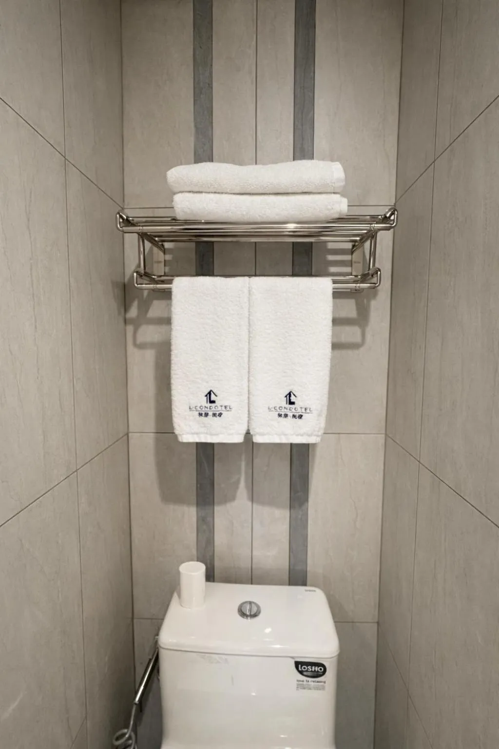 Shower in LCONDOTEL Hotel Studio with Balcony at Imperial Plaza near MOA NAIA PITX