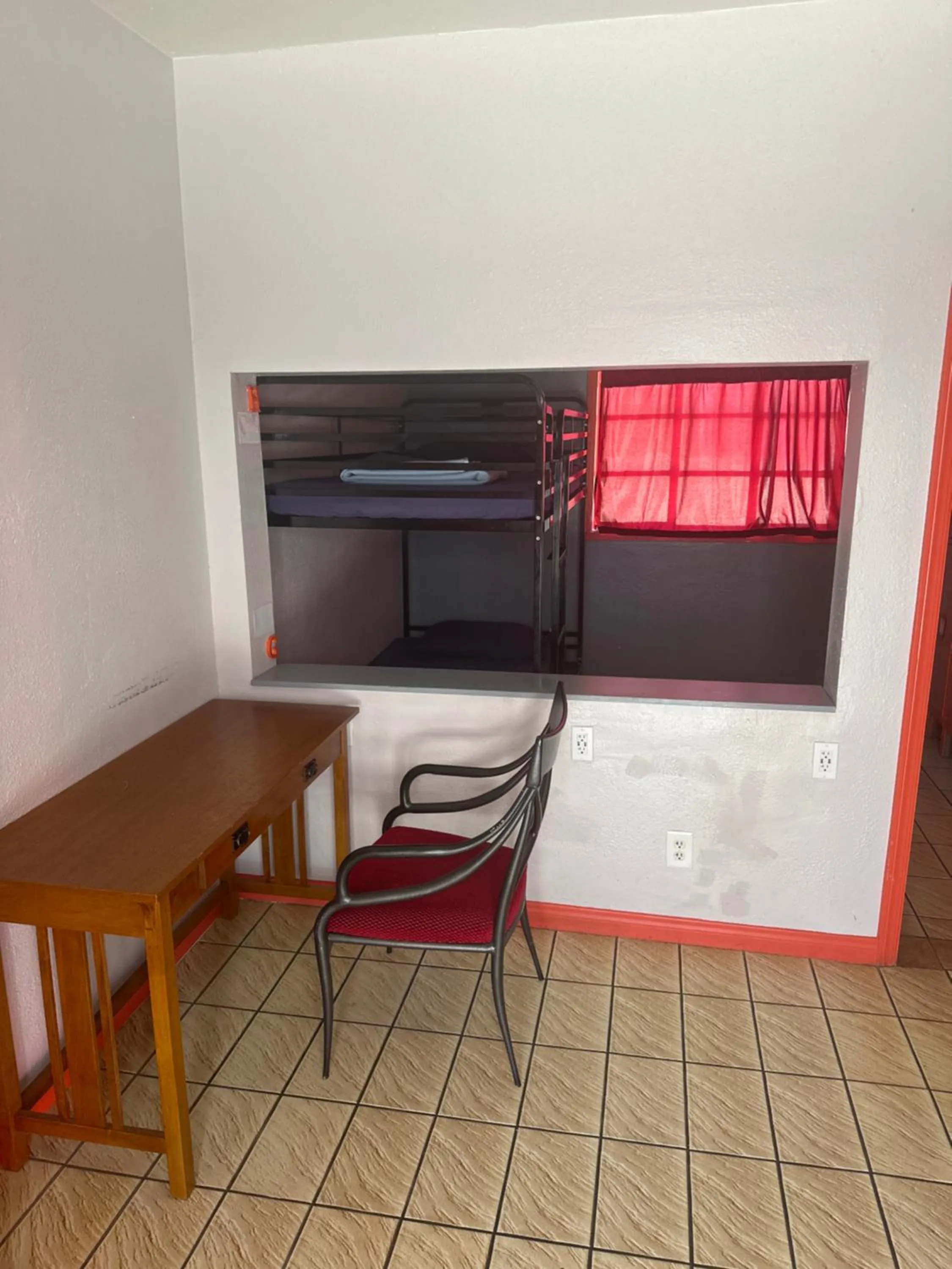 Seating area in Sin City Hostel