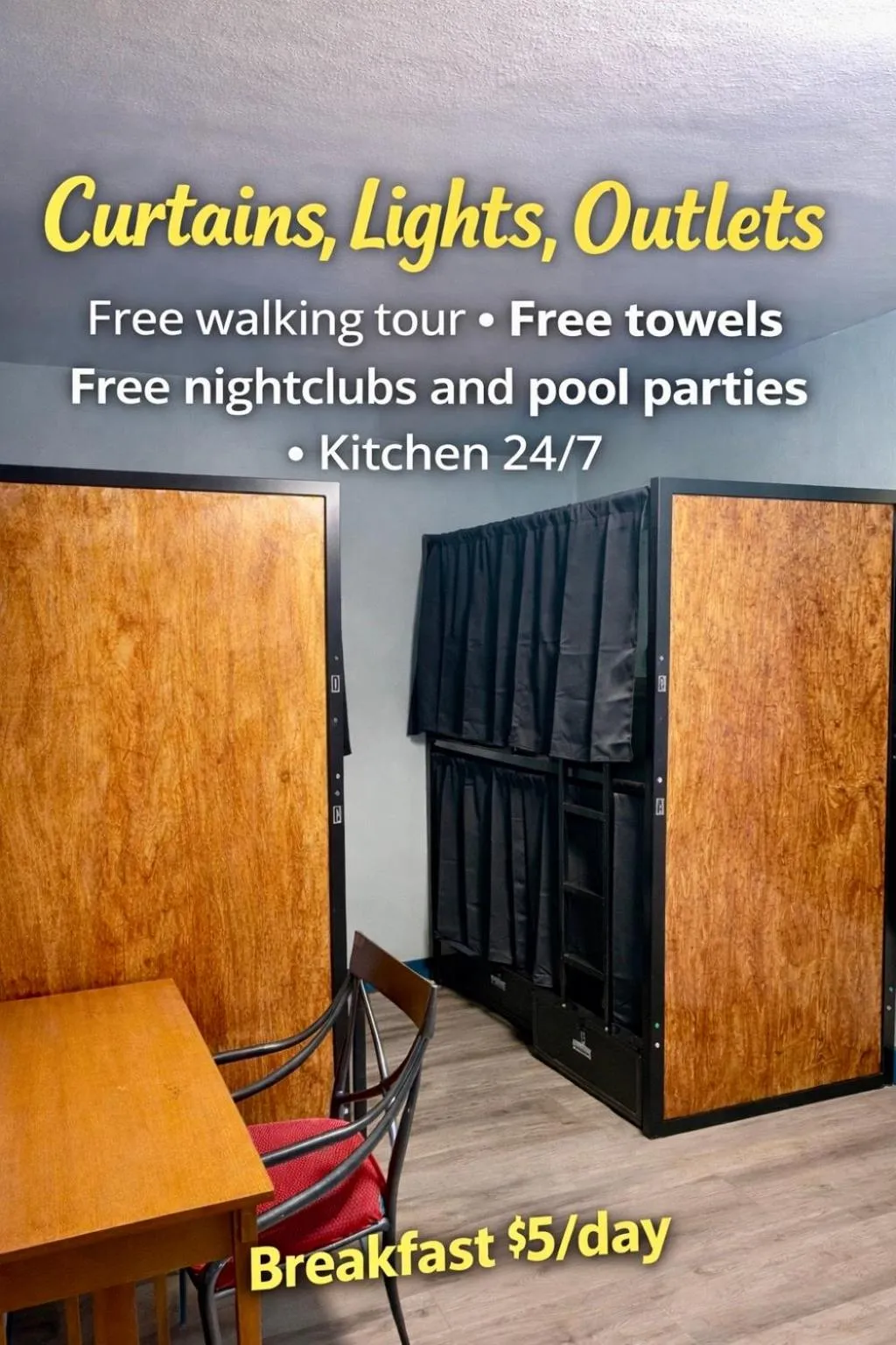 bunk bed in Sin City Hostel