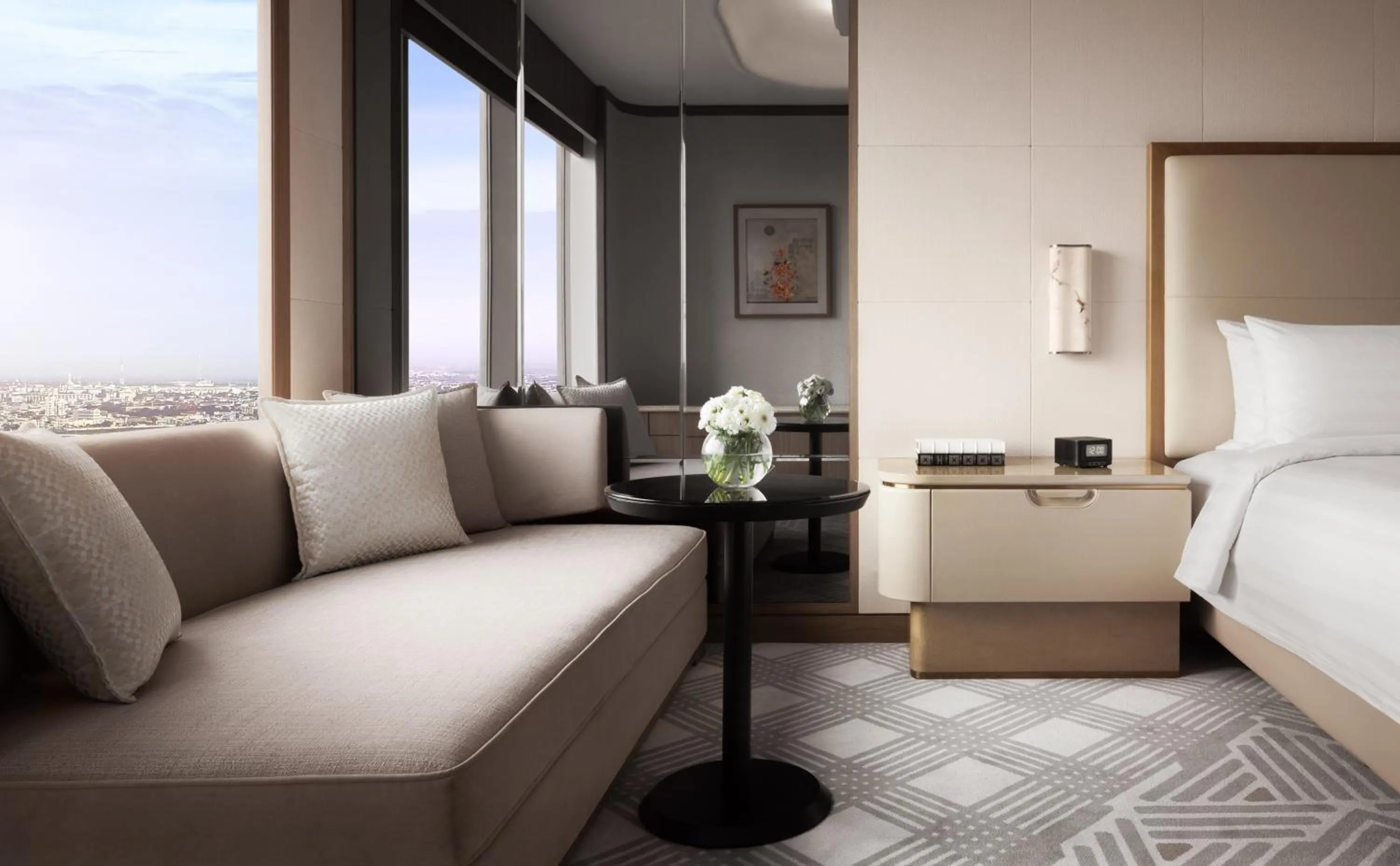 Seating area, Bed in Shangri-La Phnom Penh