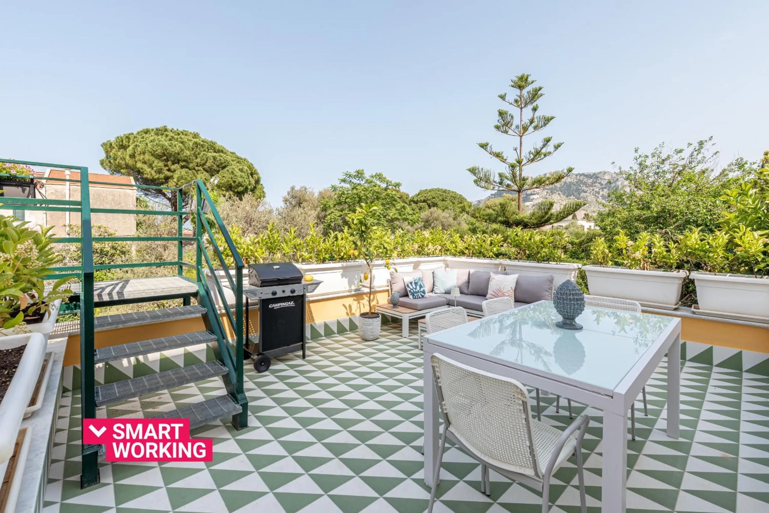 Balcony/Terrace in Lovely Room by Mondello Beach