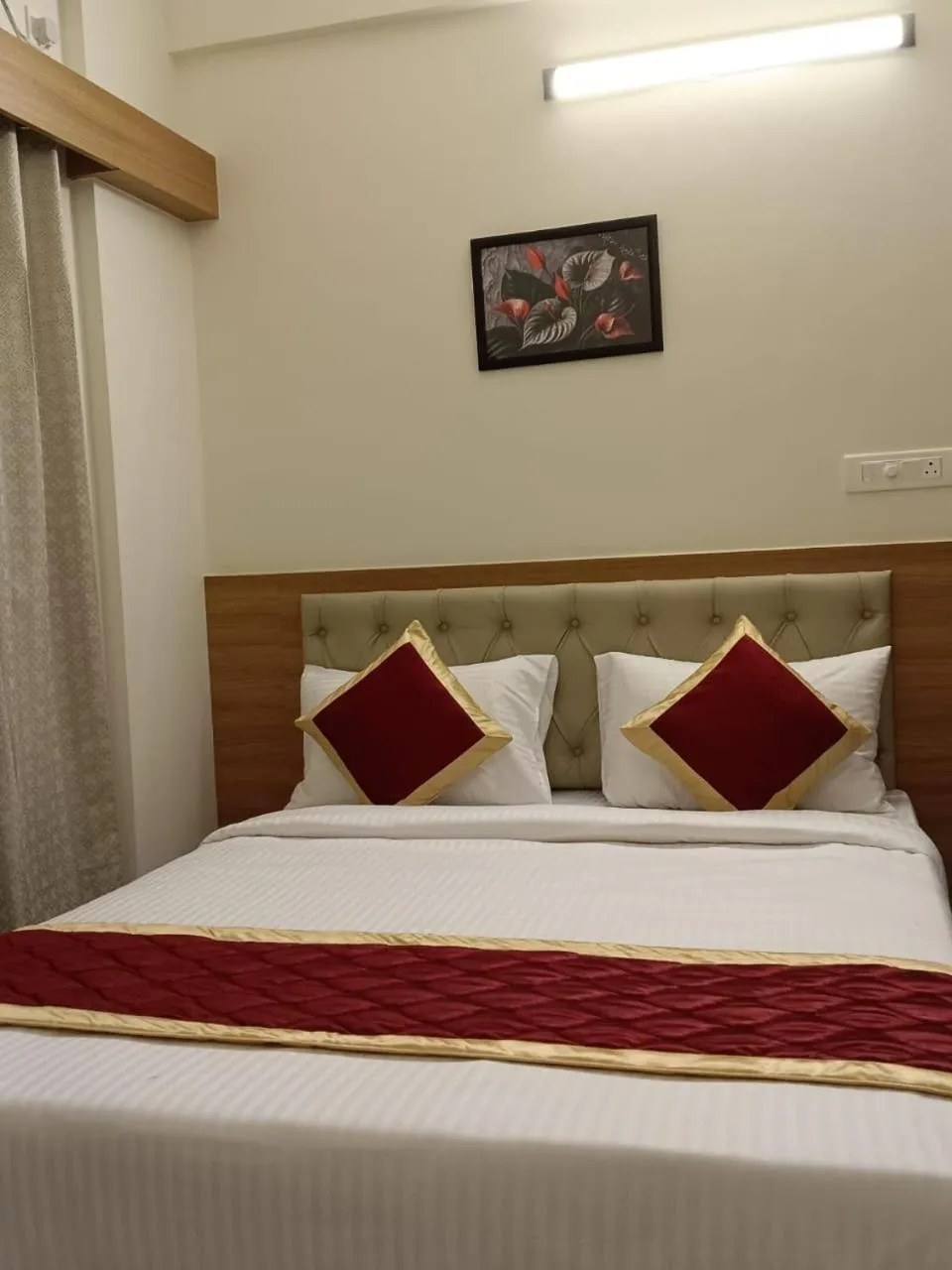 Bed in Krishna Inn