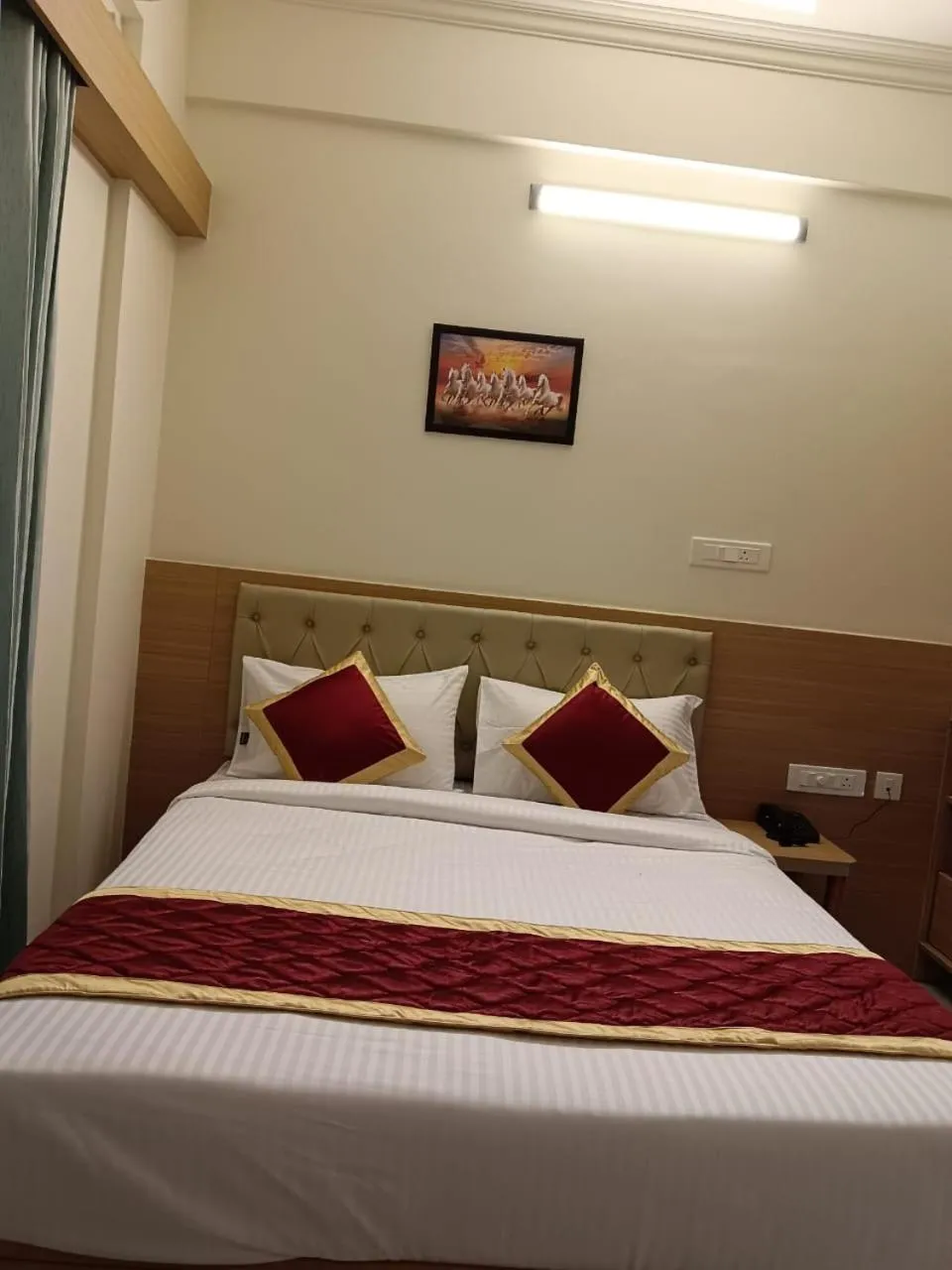 Bed in Krishna Inn