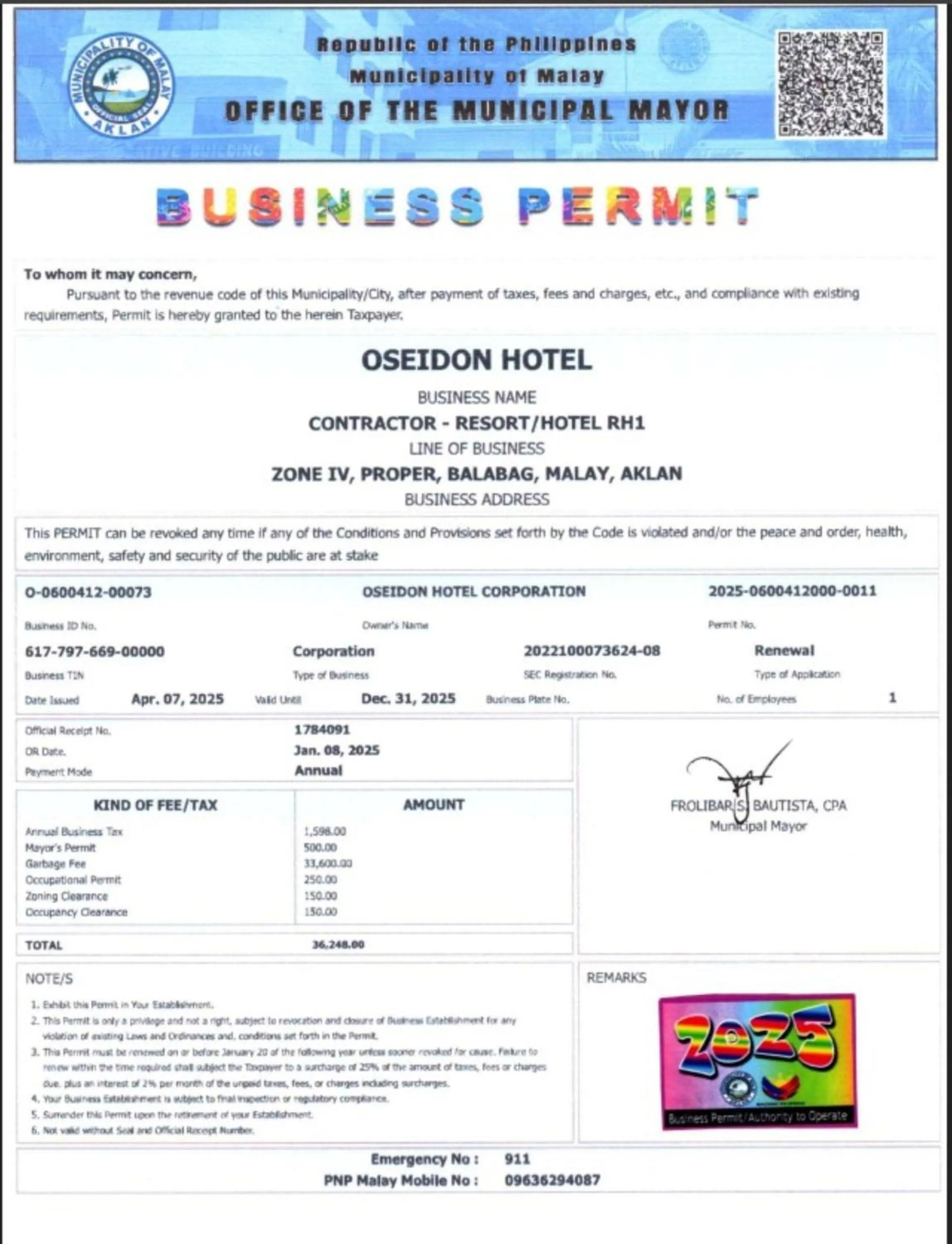 Business facilities in OSEIDON HOTEL BORACAY