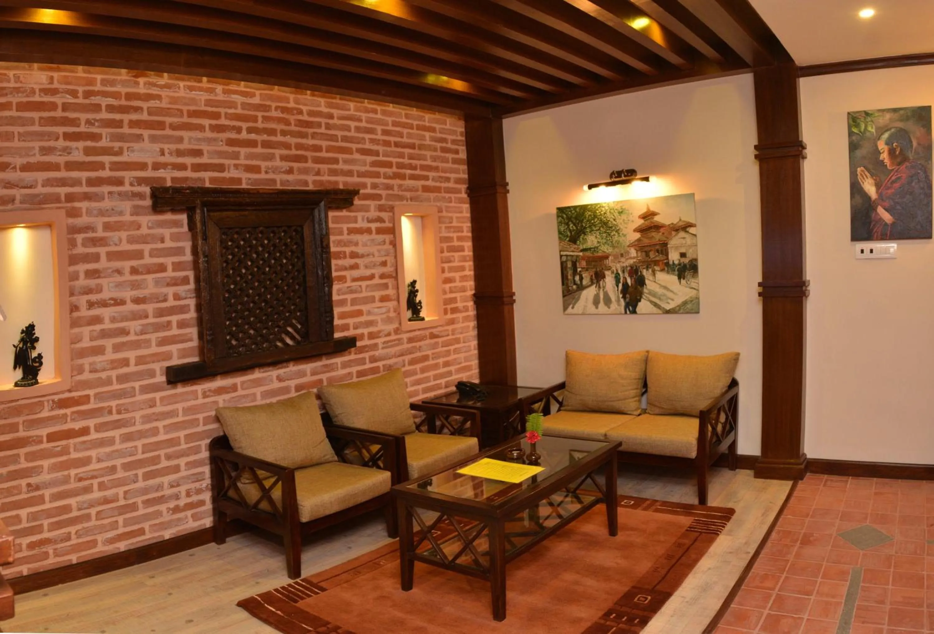 Living room in Hotel Marshyangdi