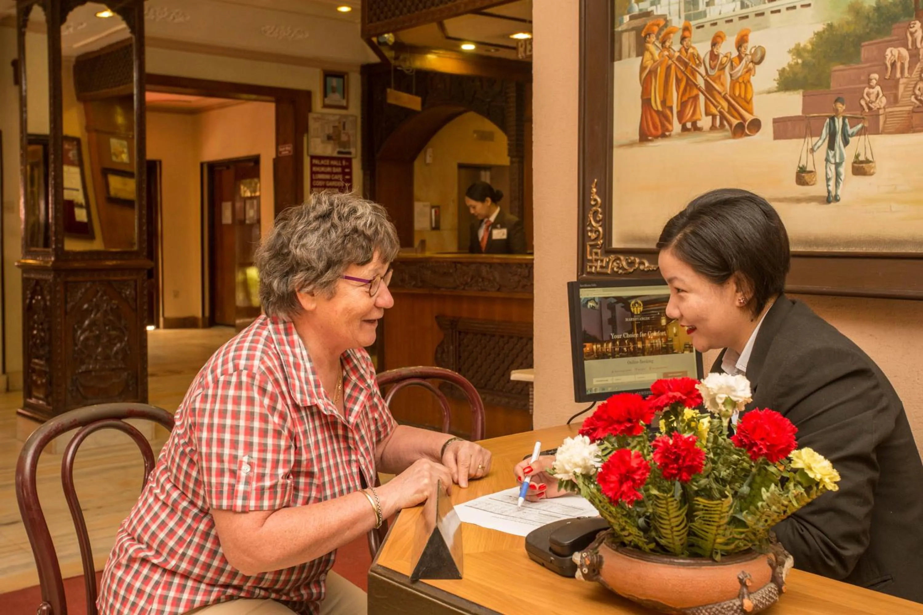Lobby or reception in Hotel Marshyangdi