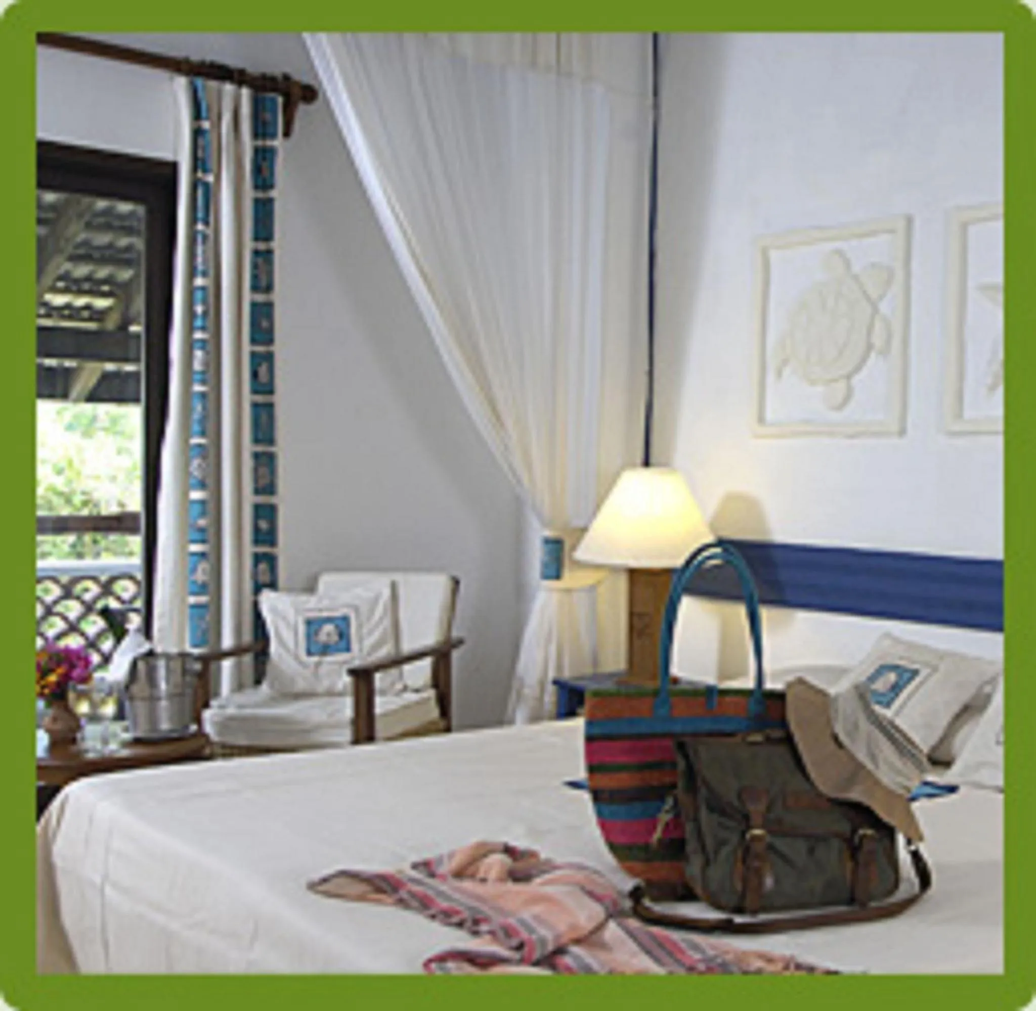 Bed in Pinewood Beach Resort and Spa