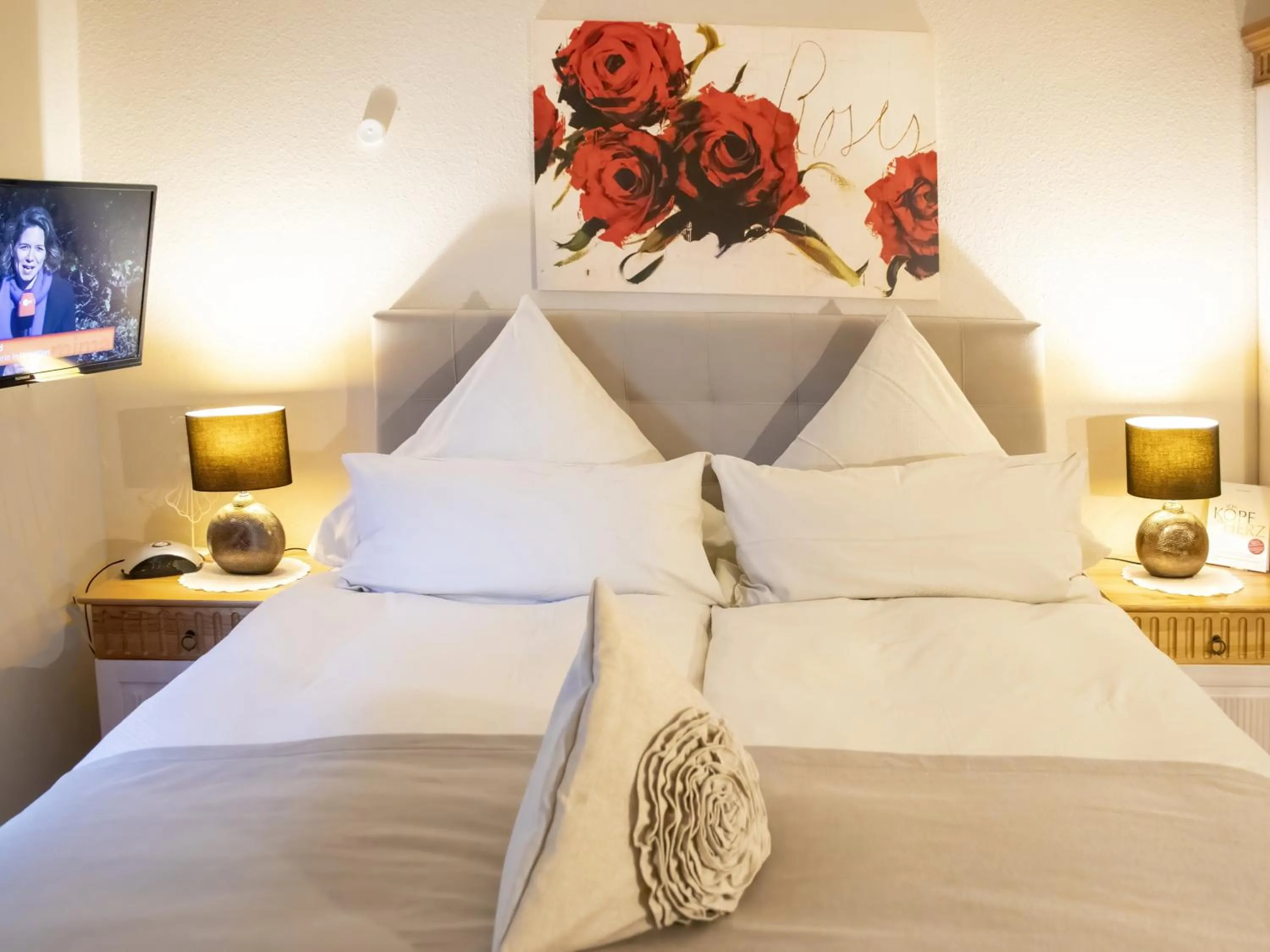 Bed in Landhaus Zum Heidewanderer mit THERMEplus