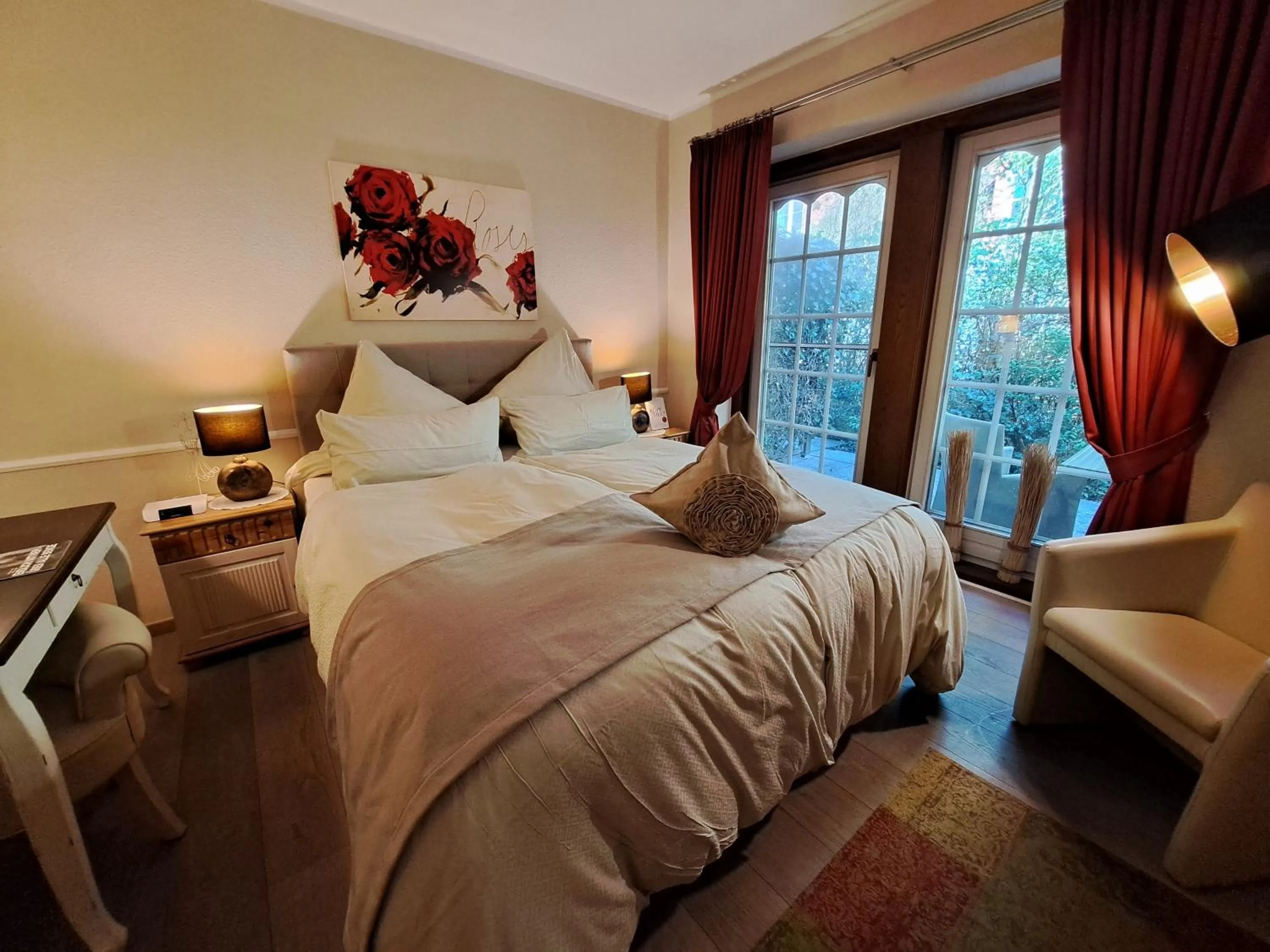 Photo of the whole room, Bed in Landhaus Zum Heidewanderer mit THERMEplus