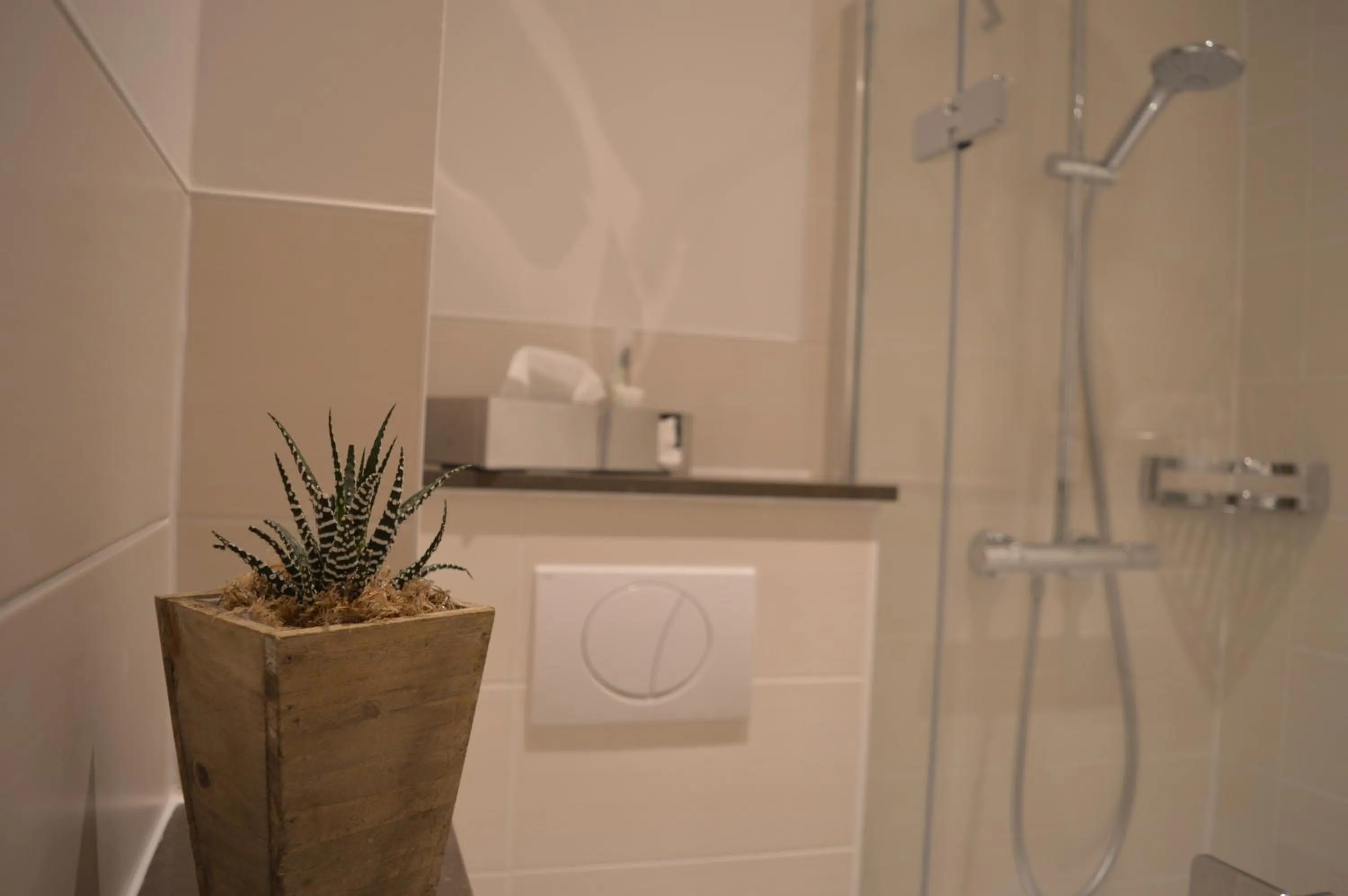 Shower in Landhaus Zum Heidewanderer mit THERMEplus