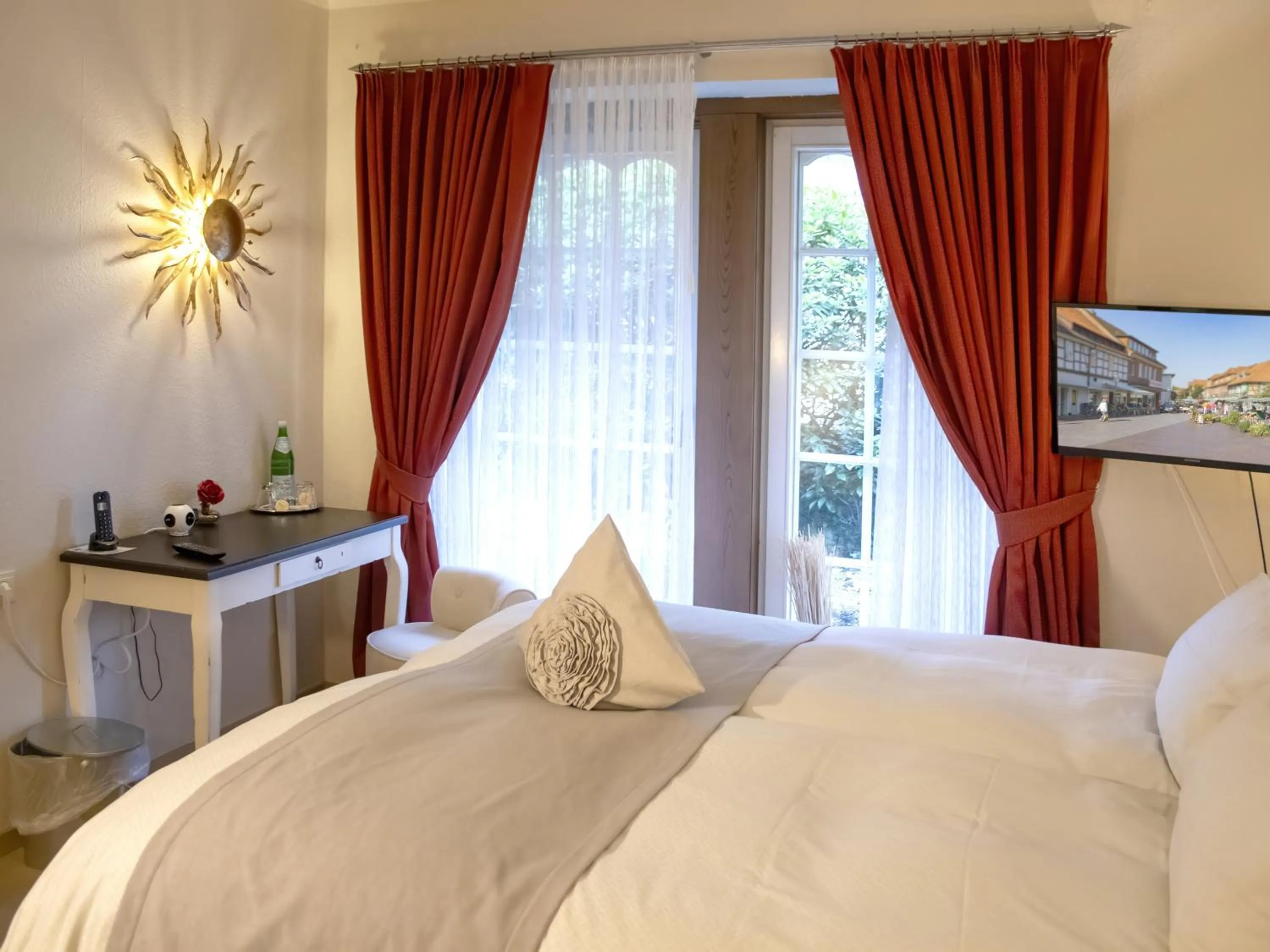 Bed in Landhaus Zum Heidewanderer mit THERMEplus