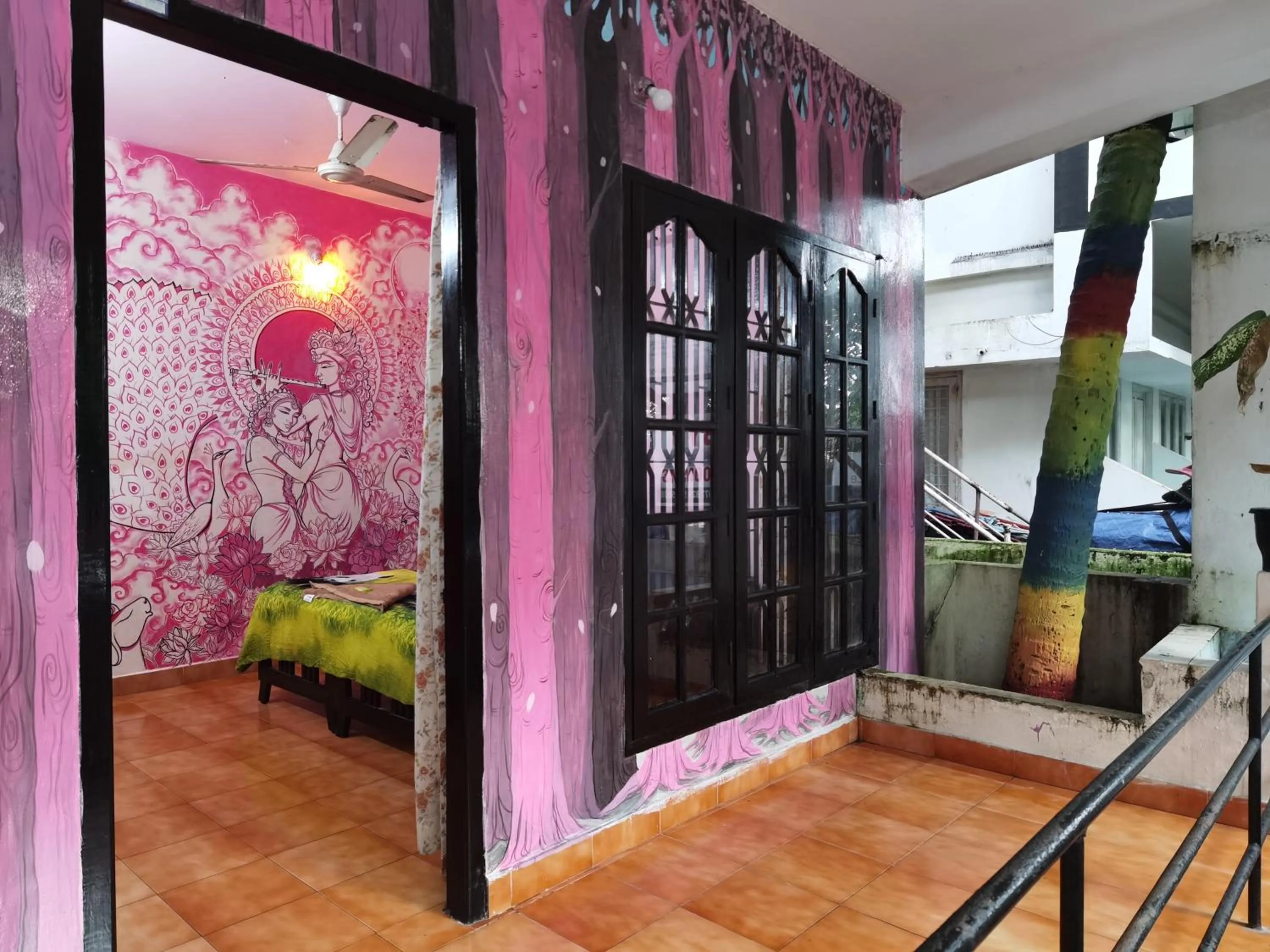 Bed in Santa Maria Hostel Kovalam