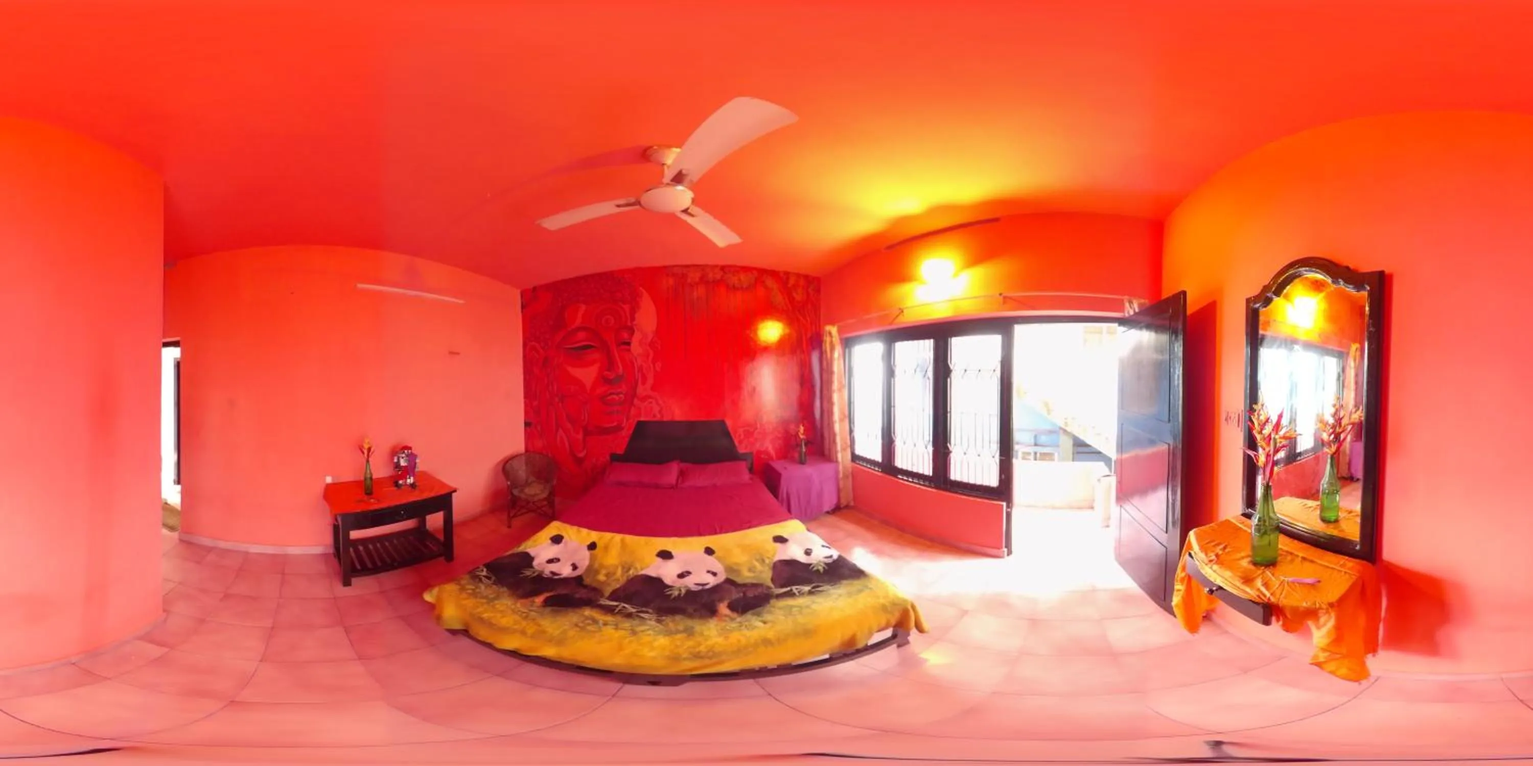 Bed in Santa Maria Hostel Kovalam