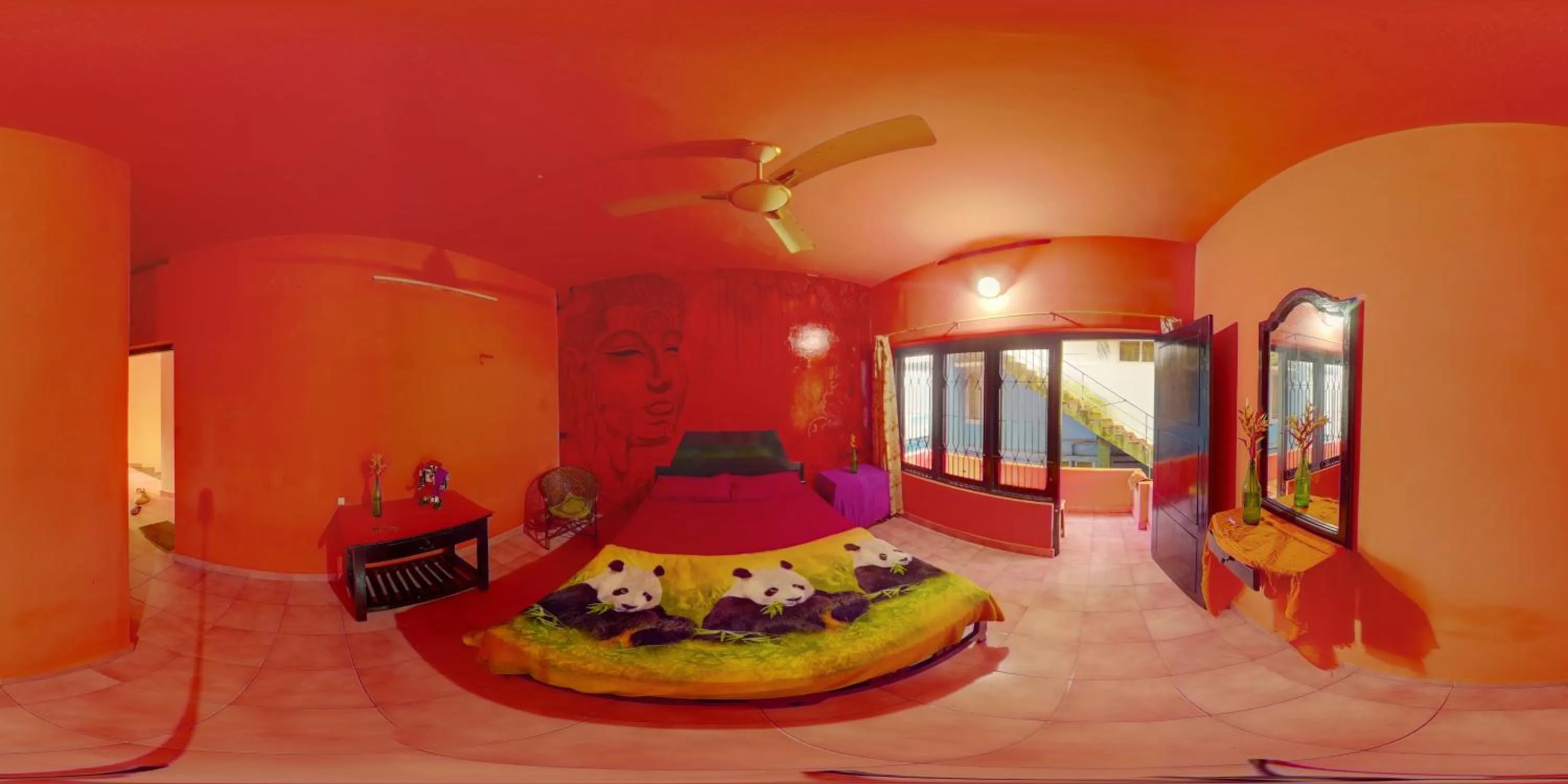 Bed in Santa Maria Hostel Kovalam