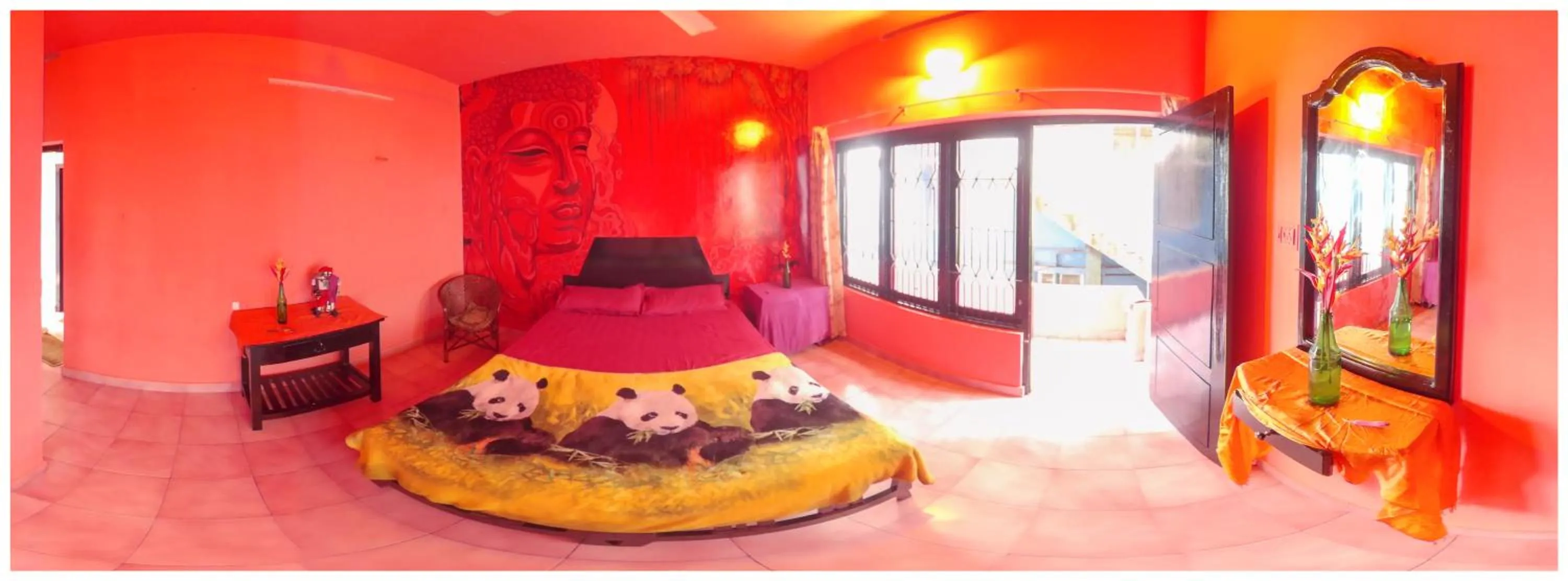 Bed in Santa Maria Hostel Kovalam