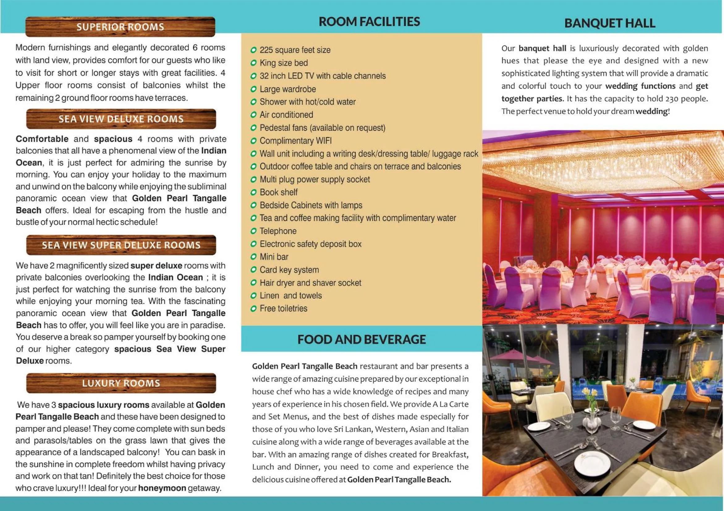 Property building in Golden Pearl Tangalle Beach