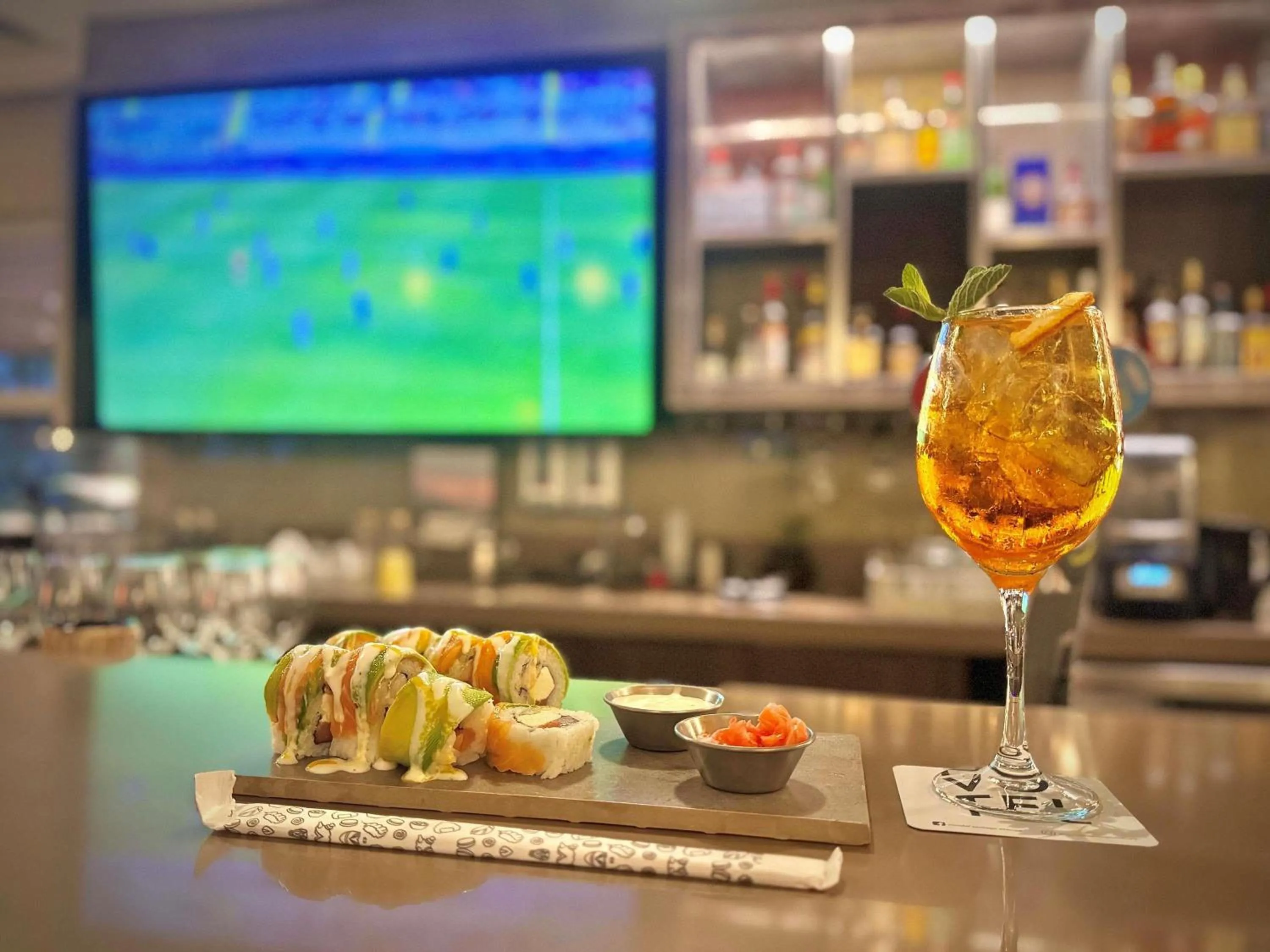 Lounge or bar in Novotel Santiago Vitacura