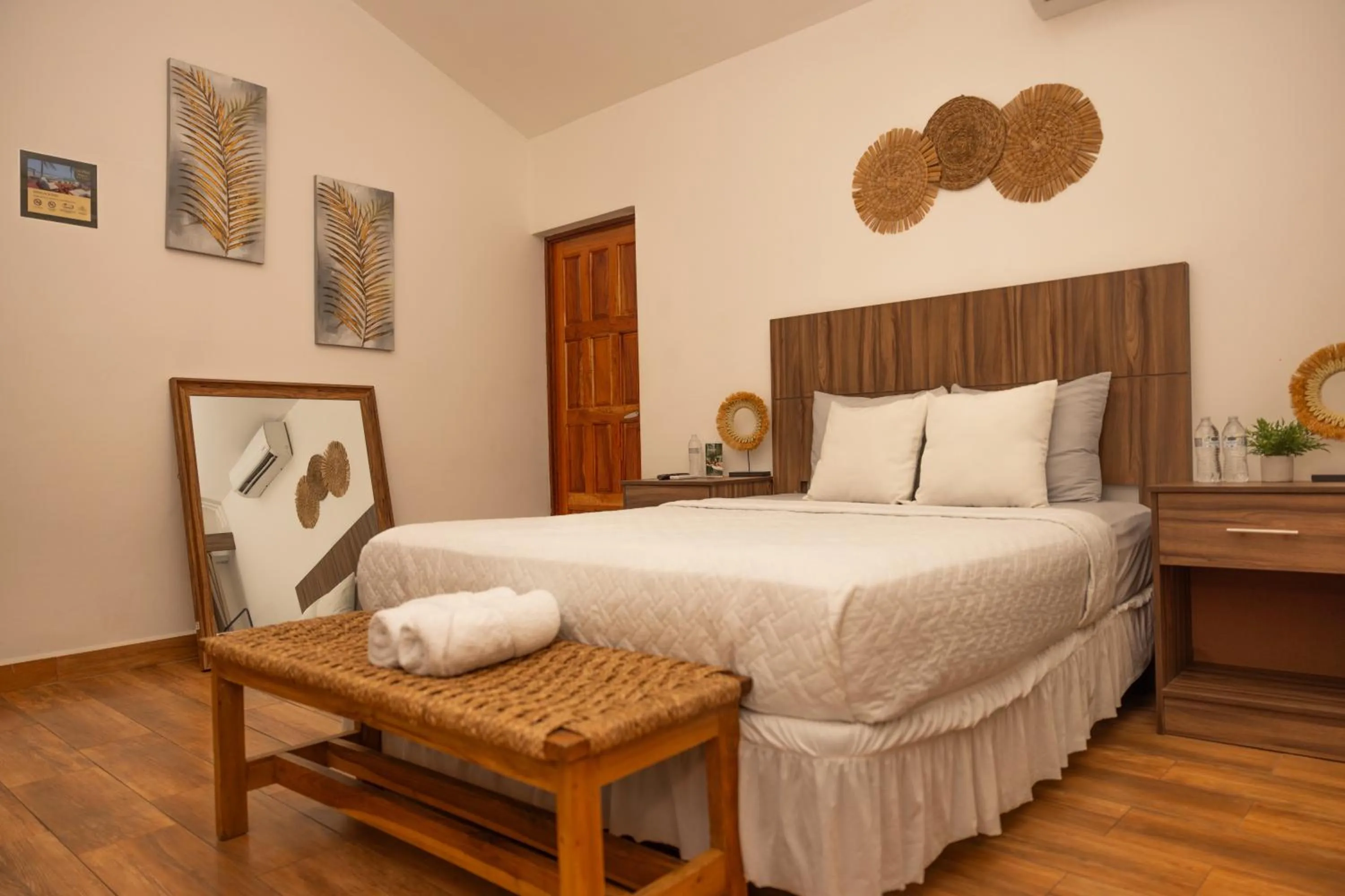 Bed in The rooftop Beach & club