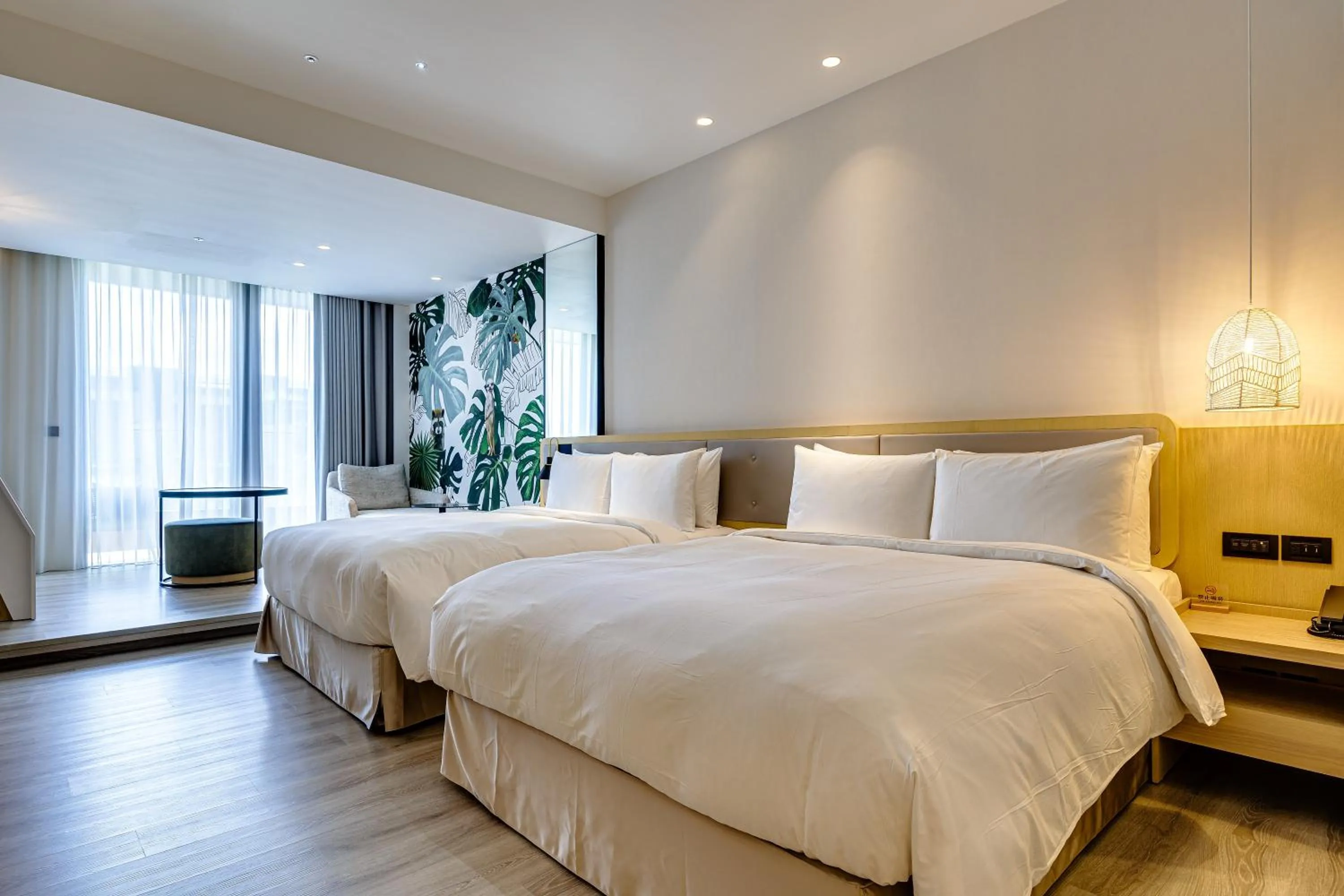 Bed in Boutech Wuri Village Hotel