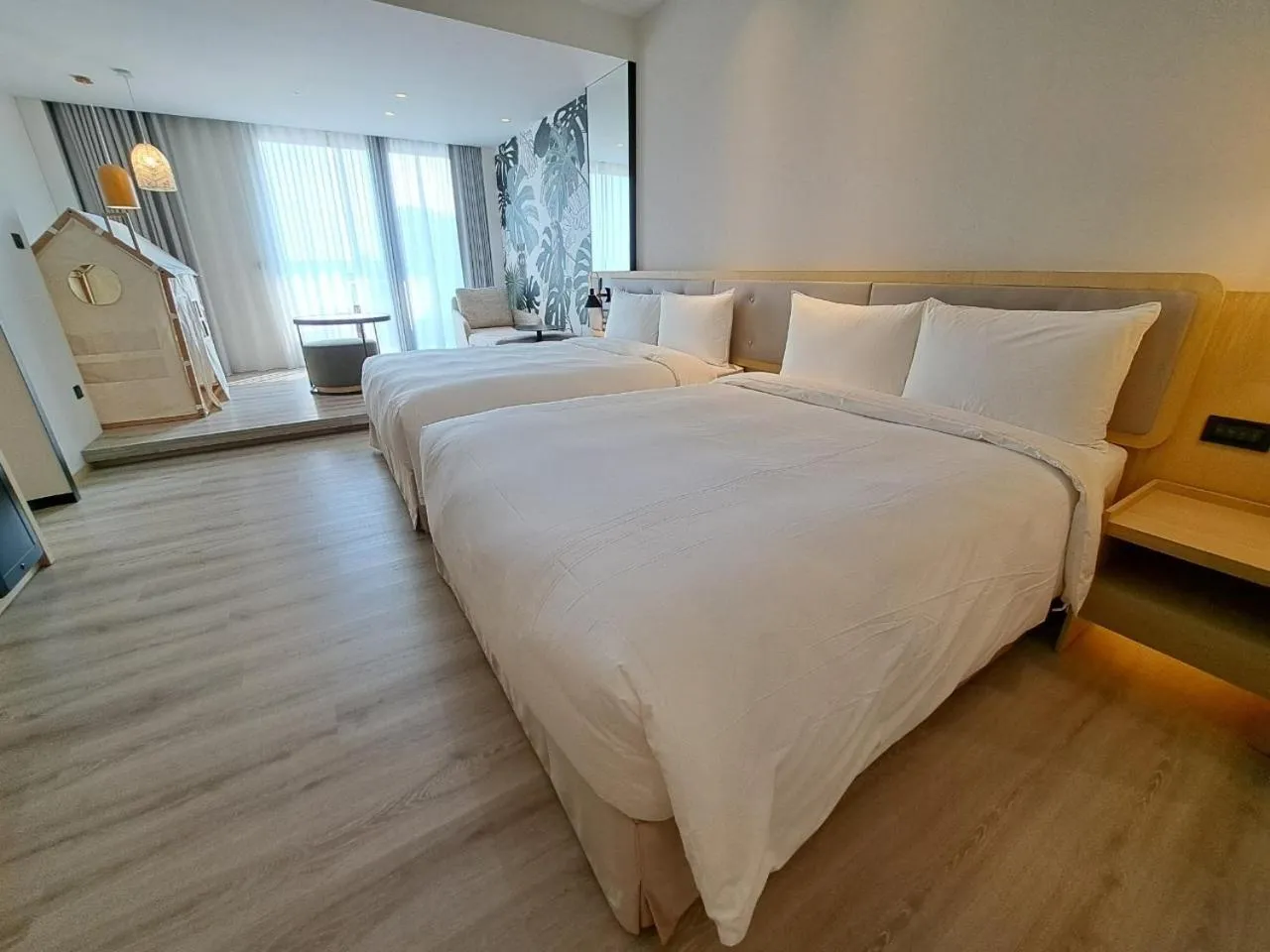 Bed in Boutech Wuri Village Hotel