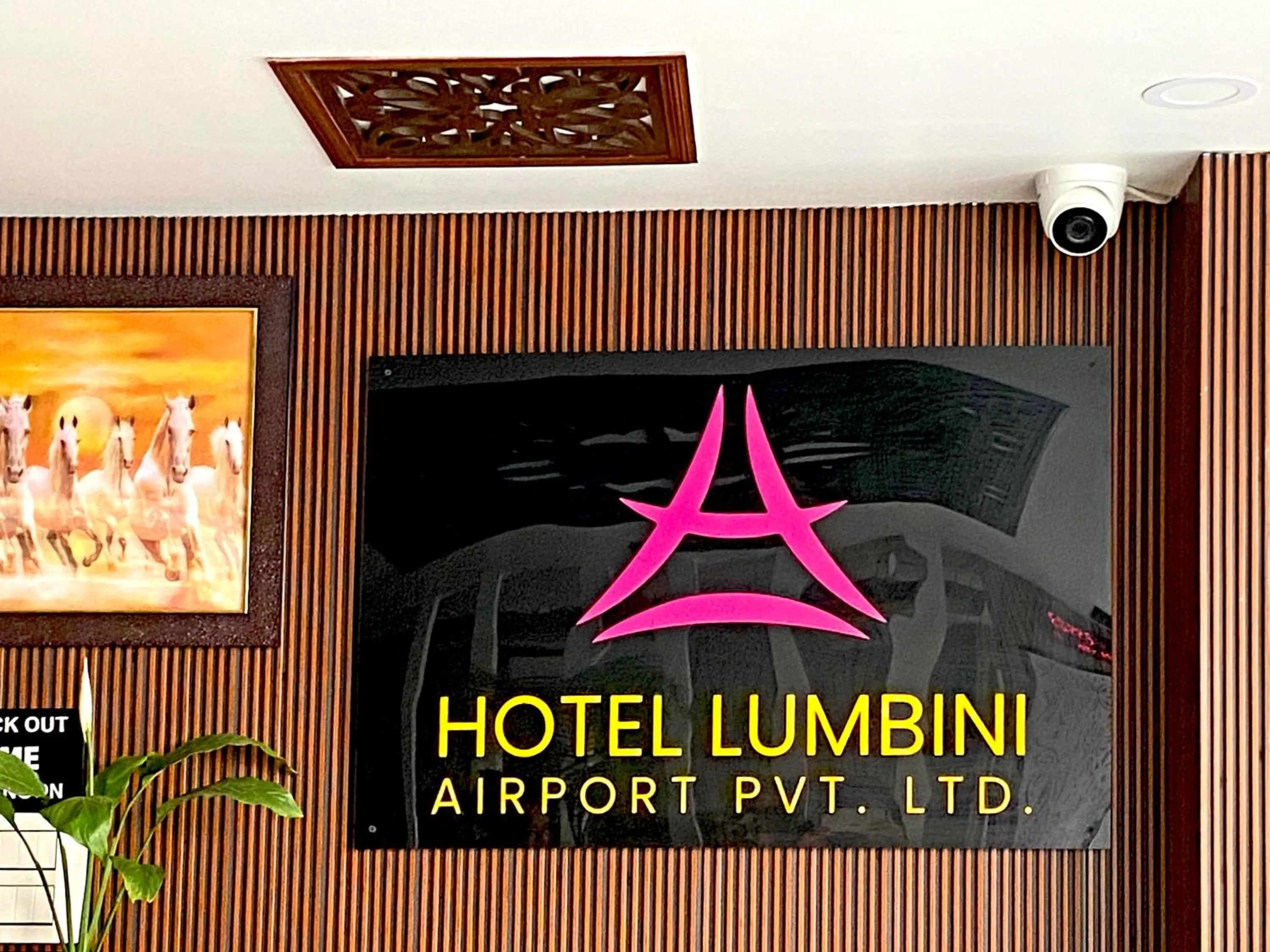 Logo/Certificate/Sign in Hotel Lumbini Airport