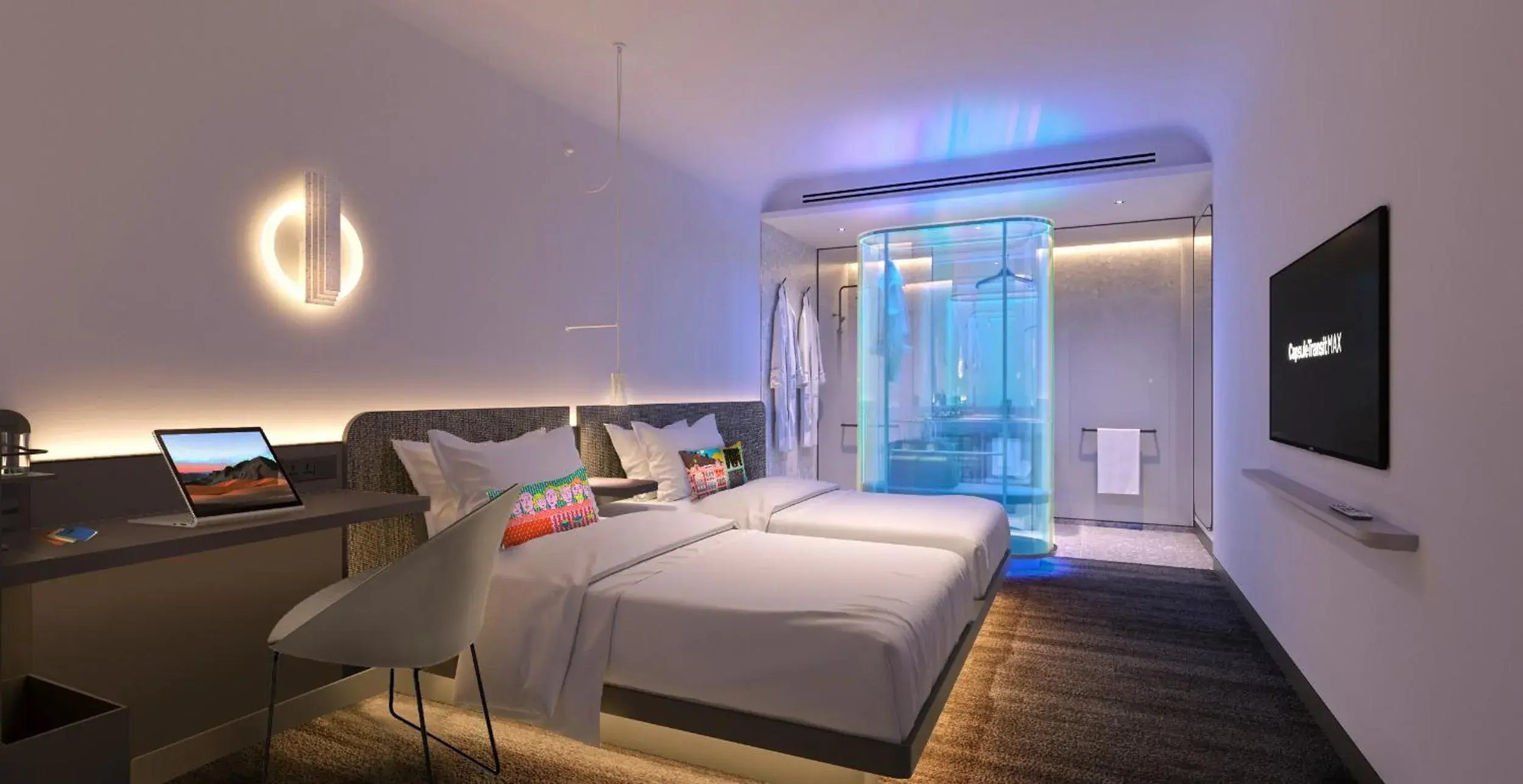 Deluxe Twin Room - MAX 1 Night Stay in CapsuleTransit MAX - Airport Hotel - Landside, Public Area - Gateway KLIA T2, Lvl 2M Deluxe Twin Room - MAX 1 Night Stay in CapsuleTransit MAX - Airport Hotel - Landside, Public Area - Gateway KLIA T2, Lvl 2M