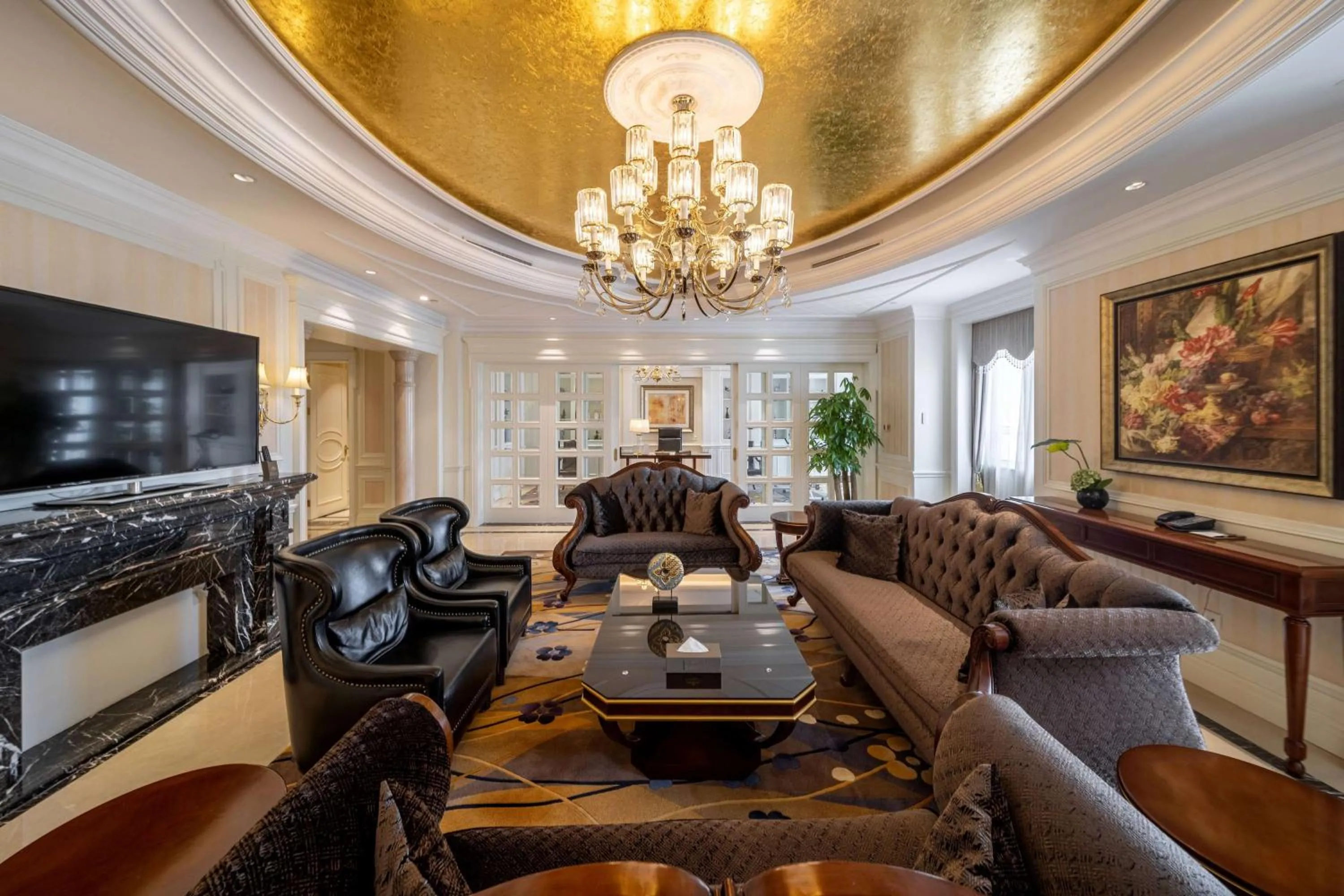 Living room in Howard Johnson Junhe Hot Springs Resort Beijing北京君和豪生温泉酒店