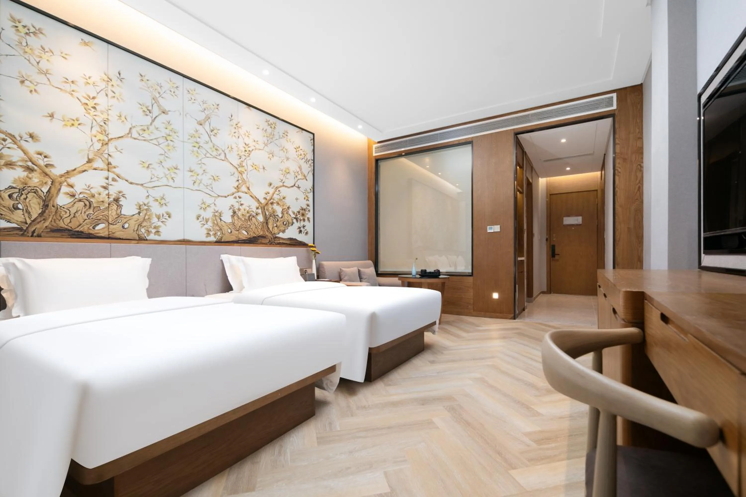 Bed in Ramada by Wyndham Wuhan Wangjiawan