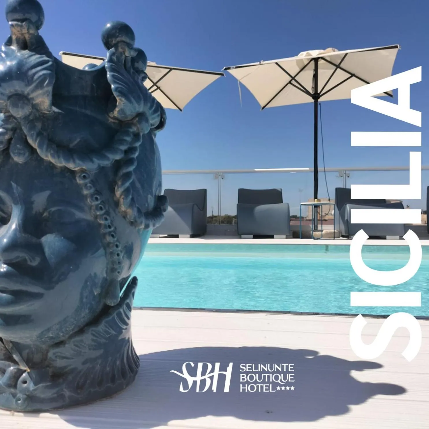 Pool view in Selinunte Boutique Hotel