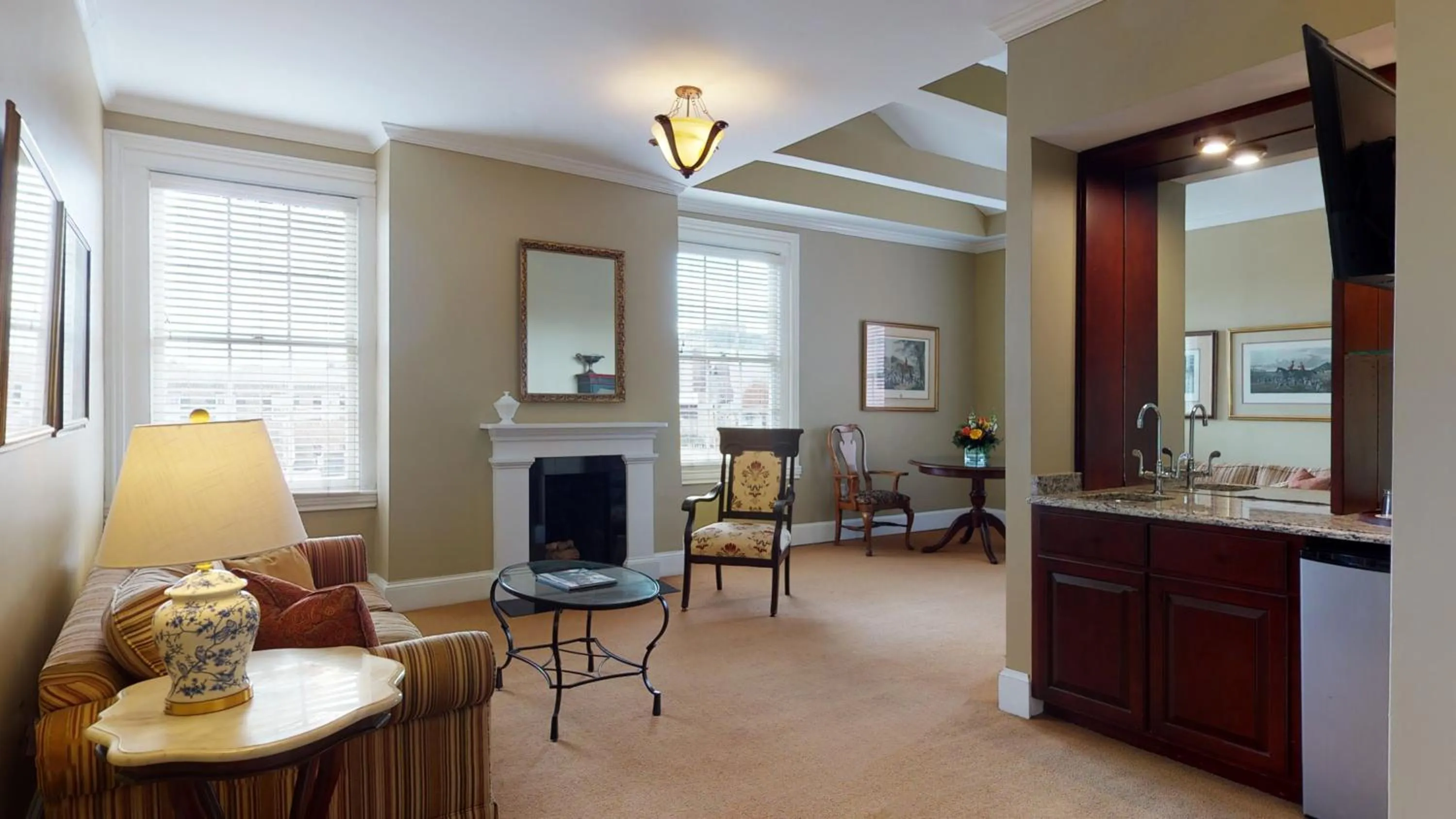 Living room in The Presidents' Quarters Inn