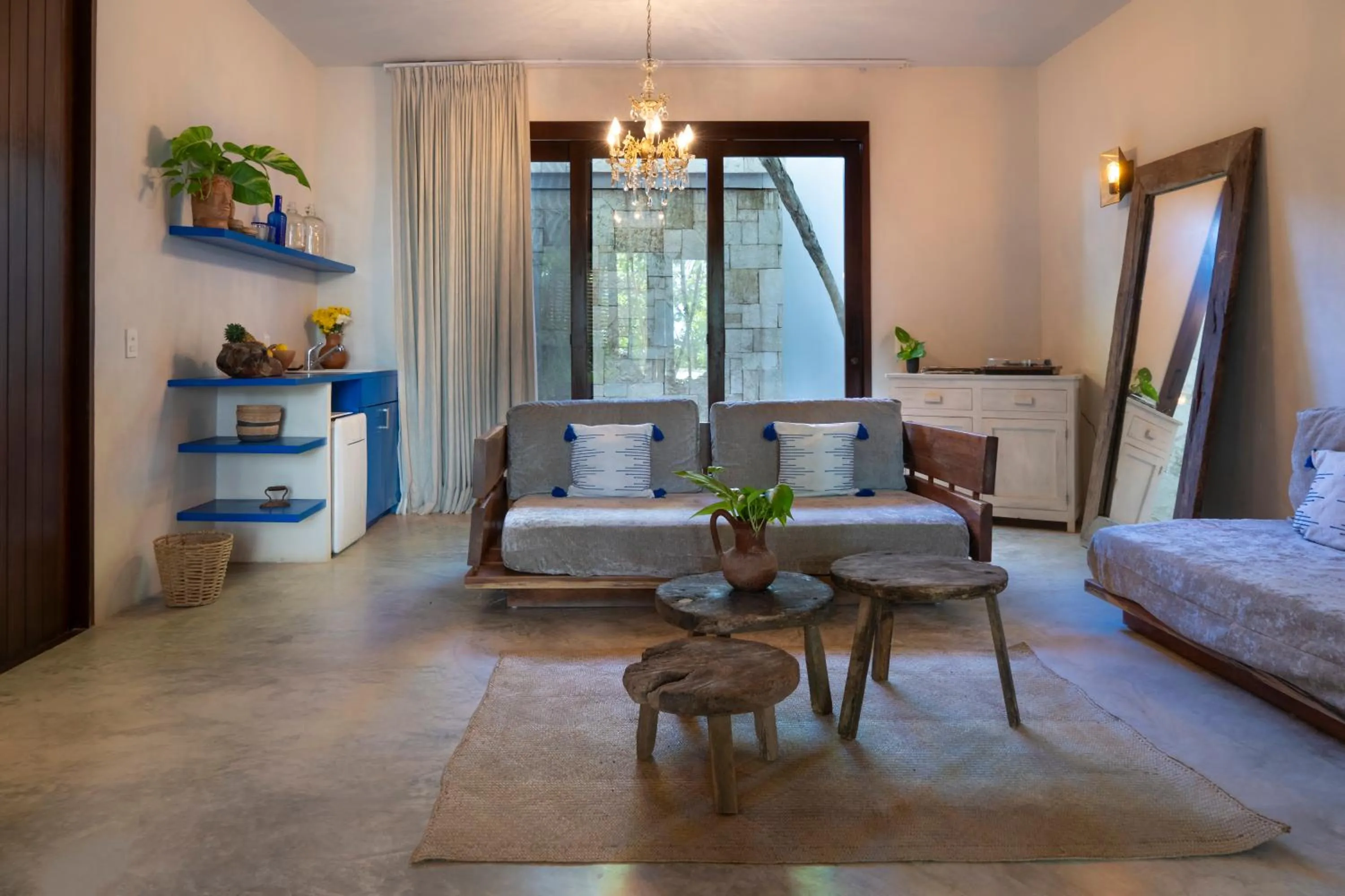 Living room, Bed in Lula Tulum, a Small Luxury Hotel
