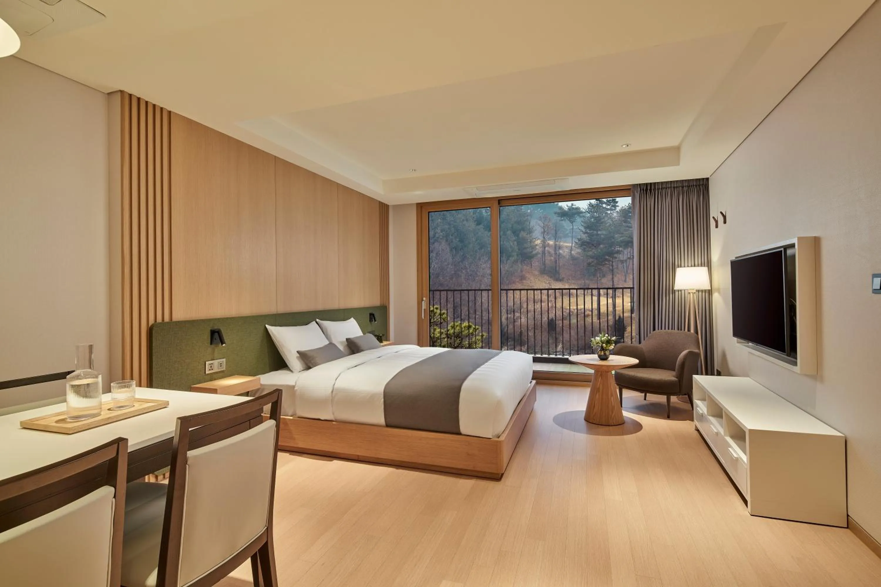 Bed in Lotte Buyeo Resort