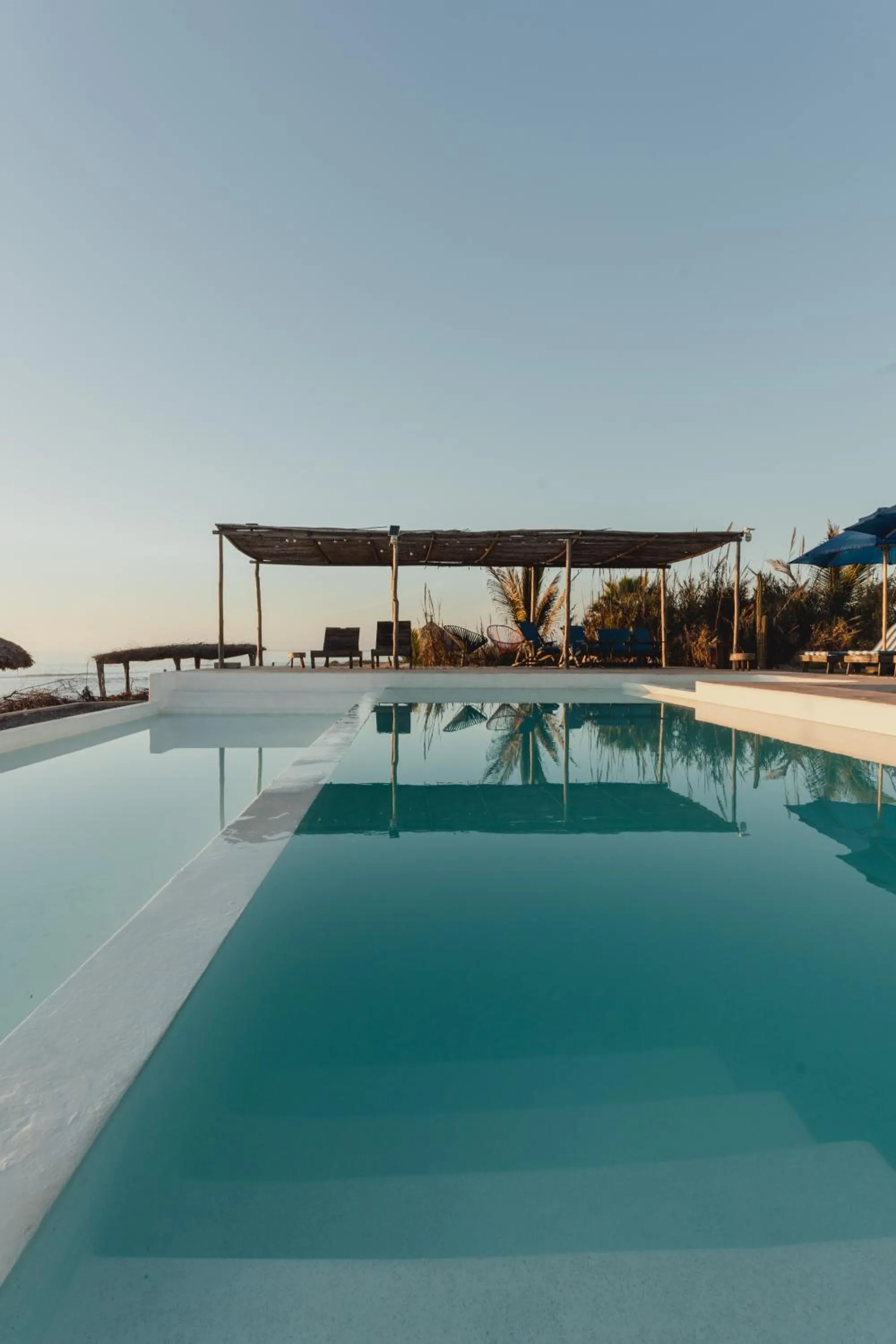 Pool view in Toninas México Bungalow