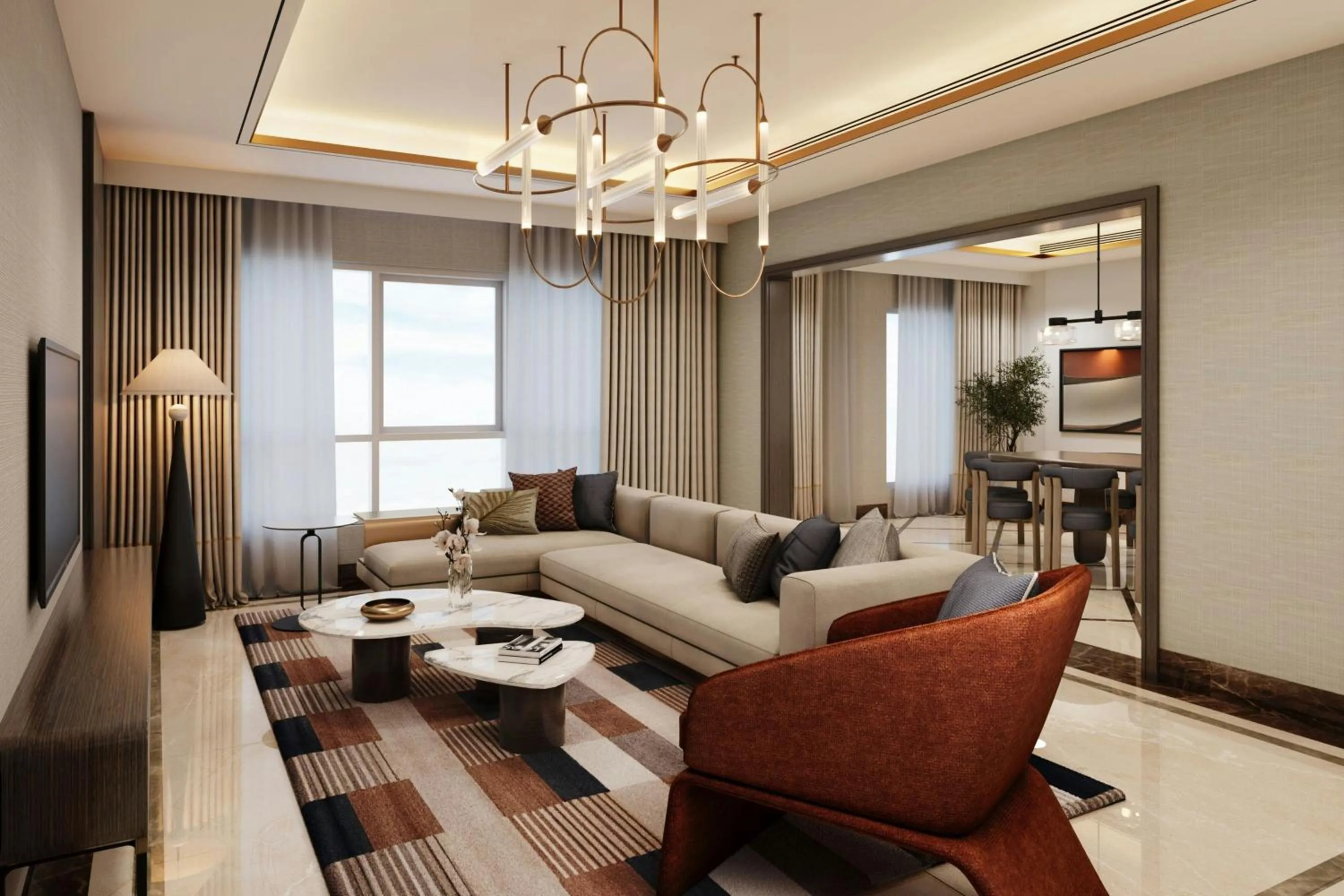 Living room in Vintage Grand Hotel Dubai