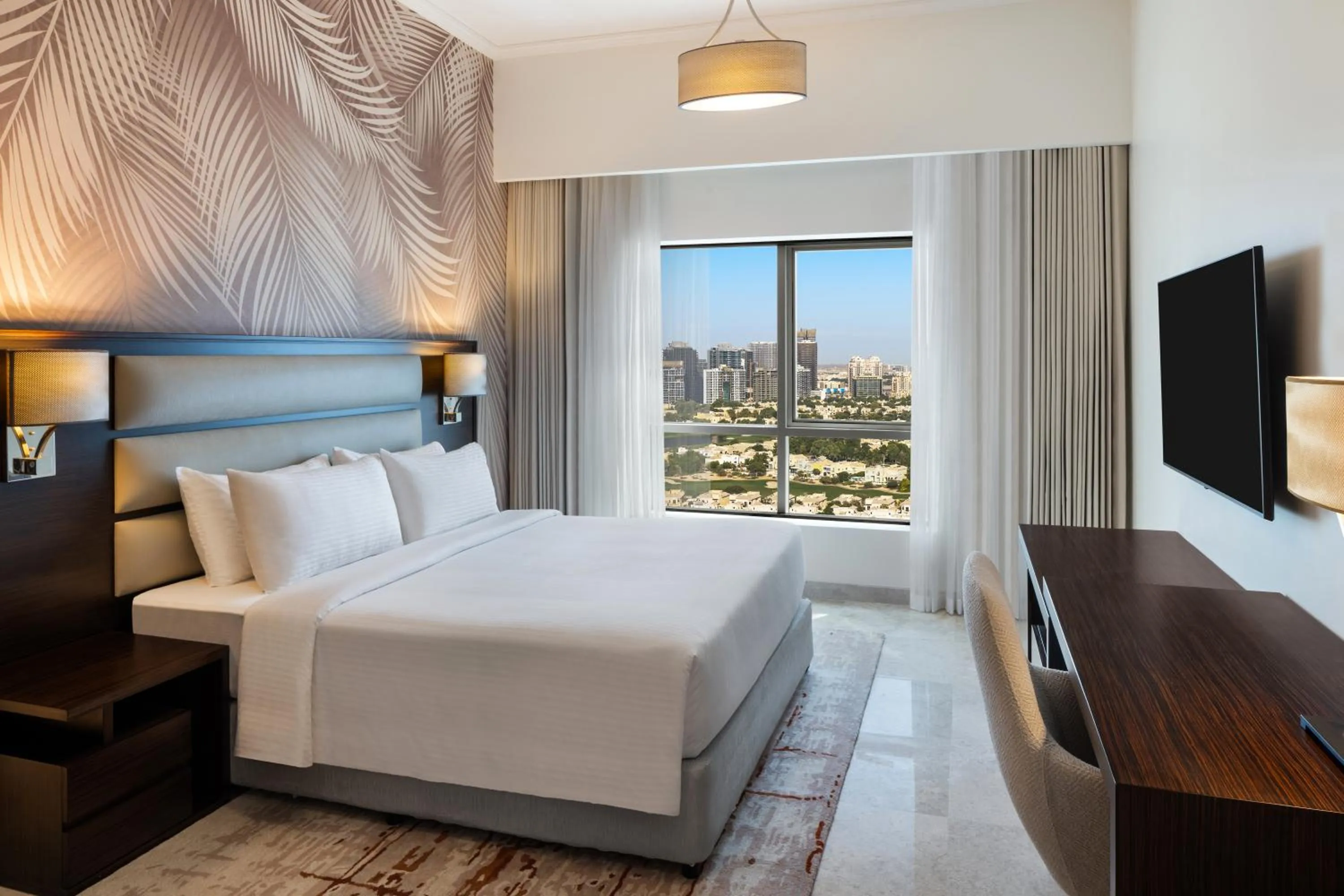 View (from property/room), Bed in Vintage Grand Hotel Dubai