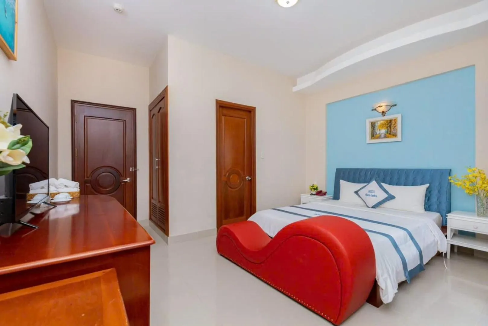 Bed in Queen Garden Hotel & Apartment