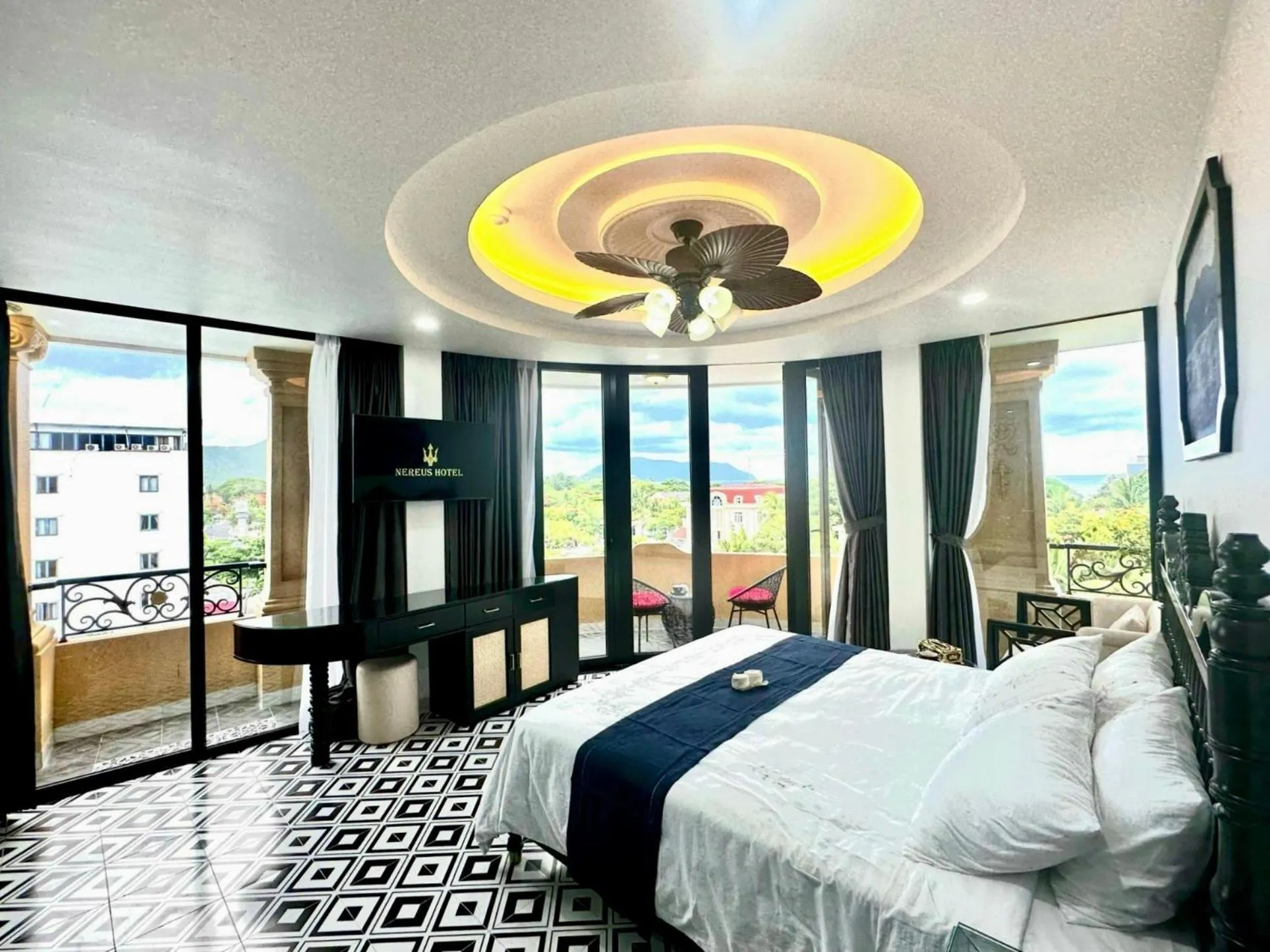 Photo of the whole room, Bed in Nereus Hotel