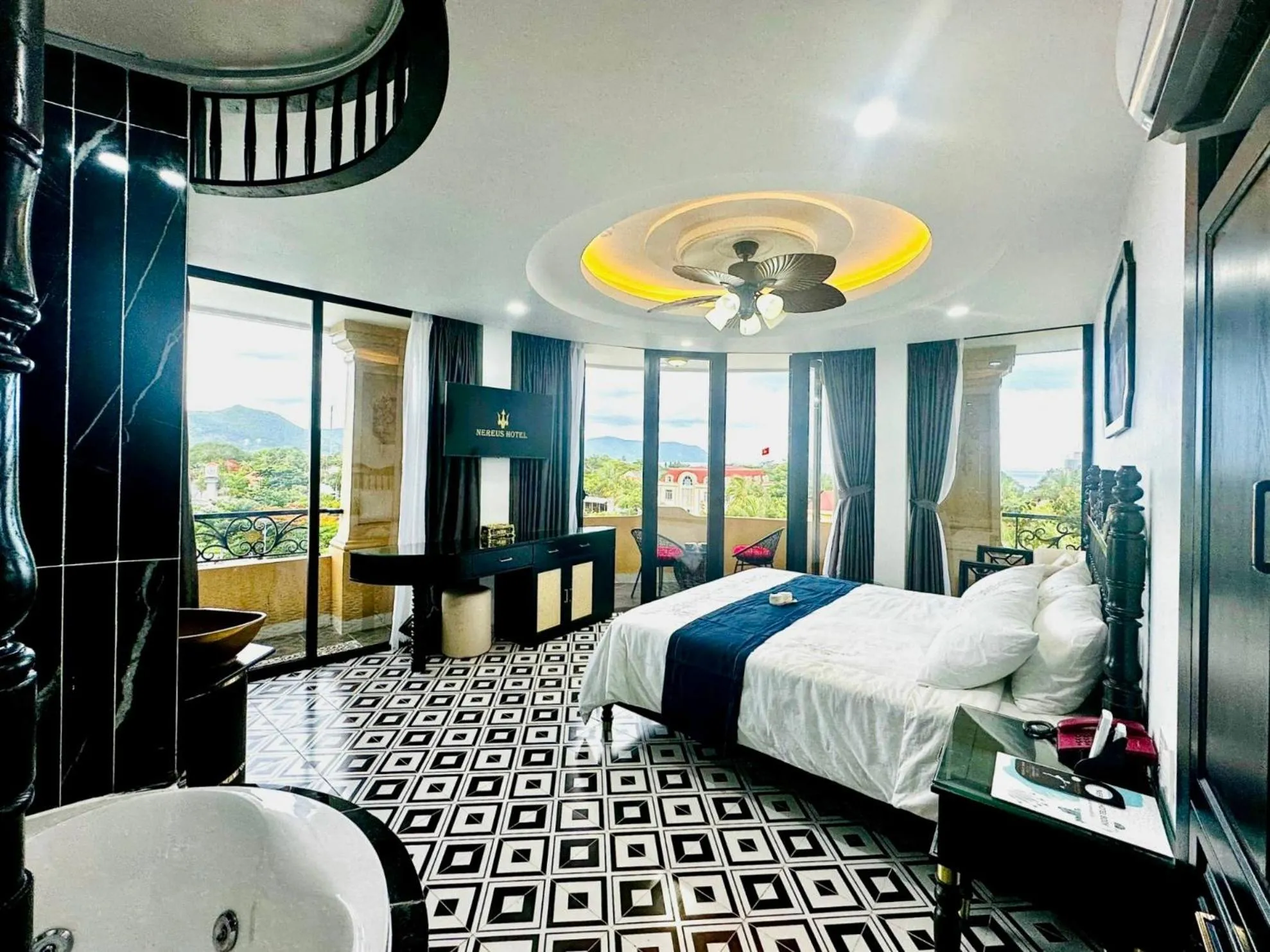 Photo of the whole room, Bed in Nereus Hotel