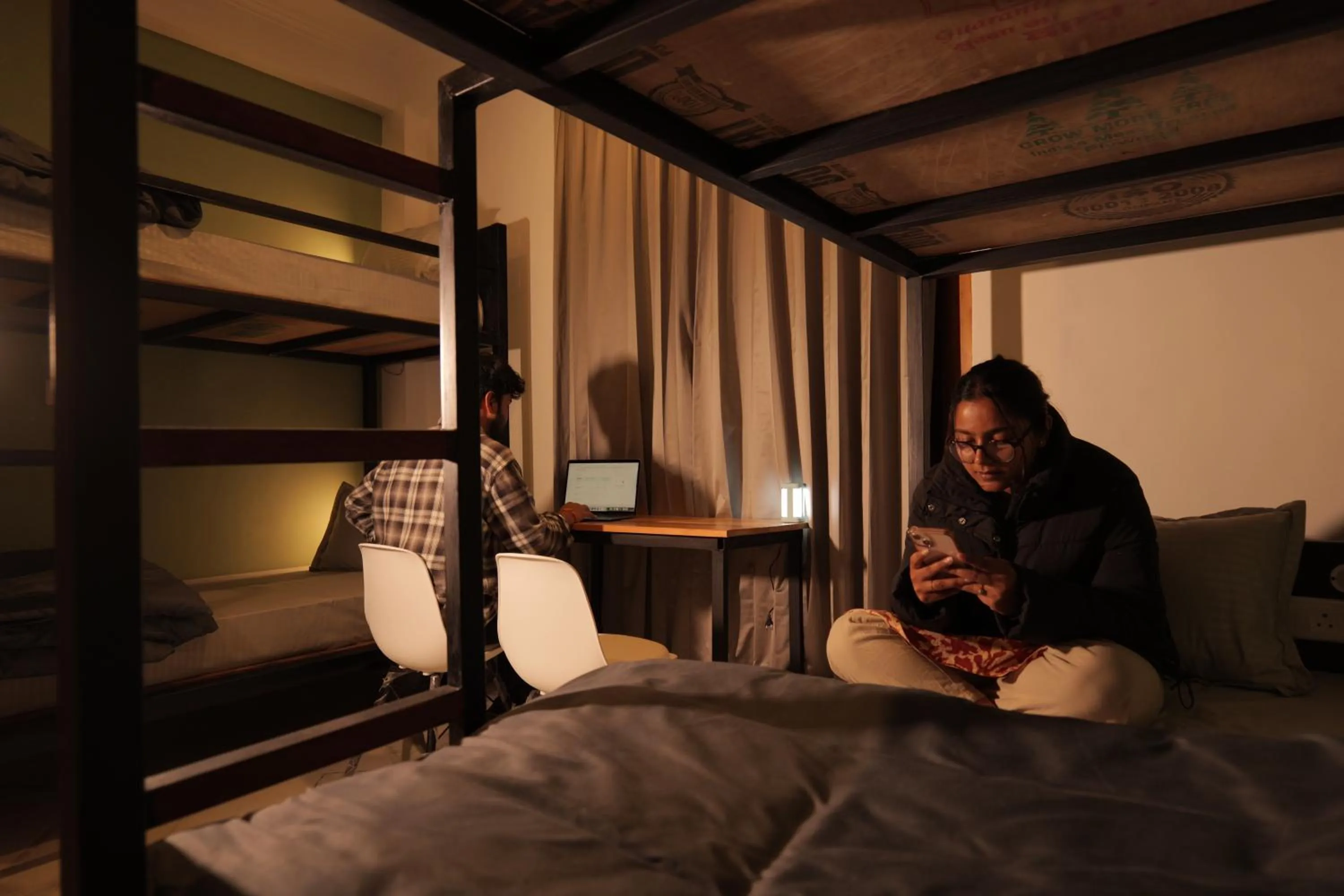 Bed in The Trippy Tribe Riverside Hostel Kasol