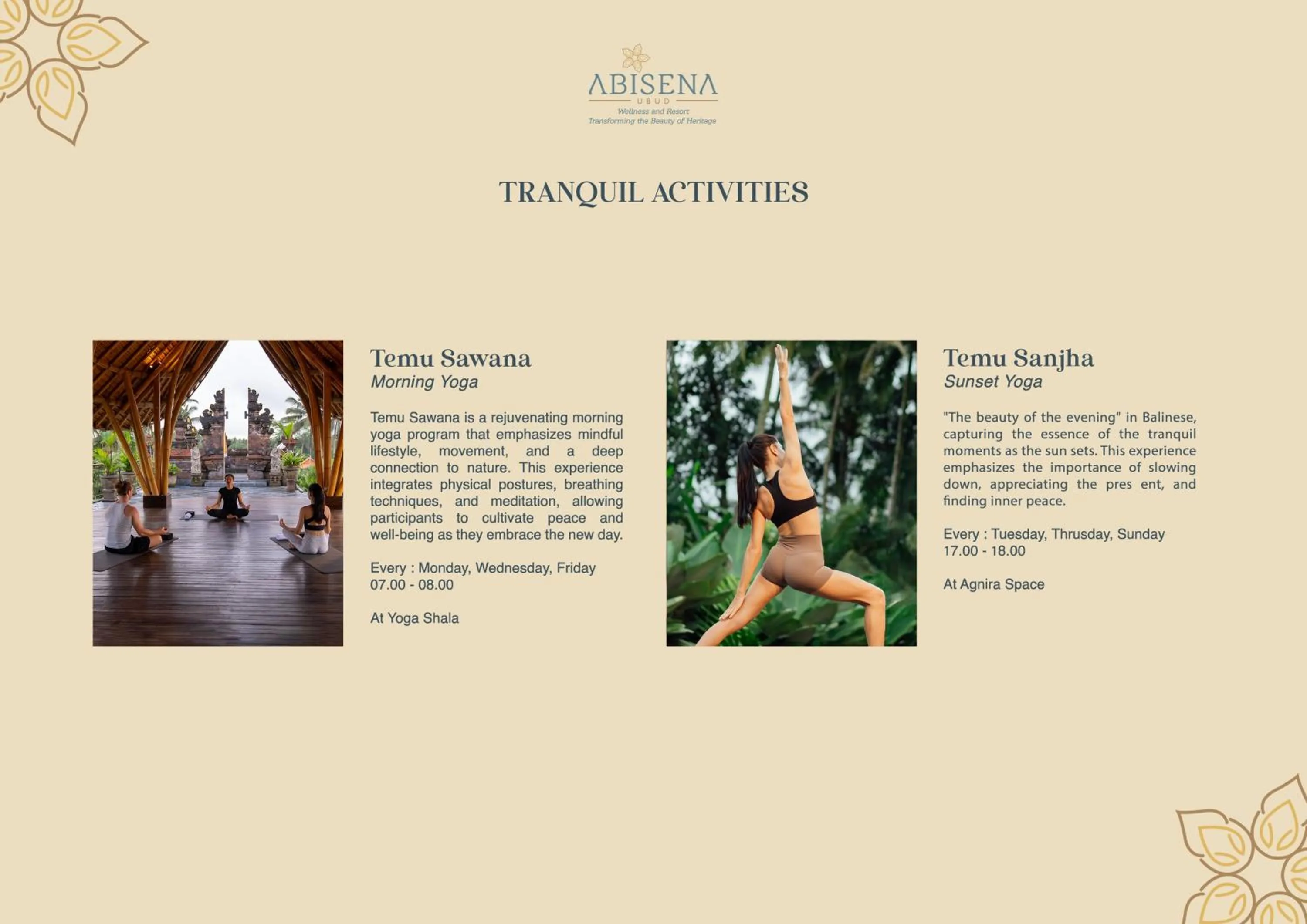 Activities in Abisena Wellness & Resort Ubud-Adult Only