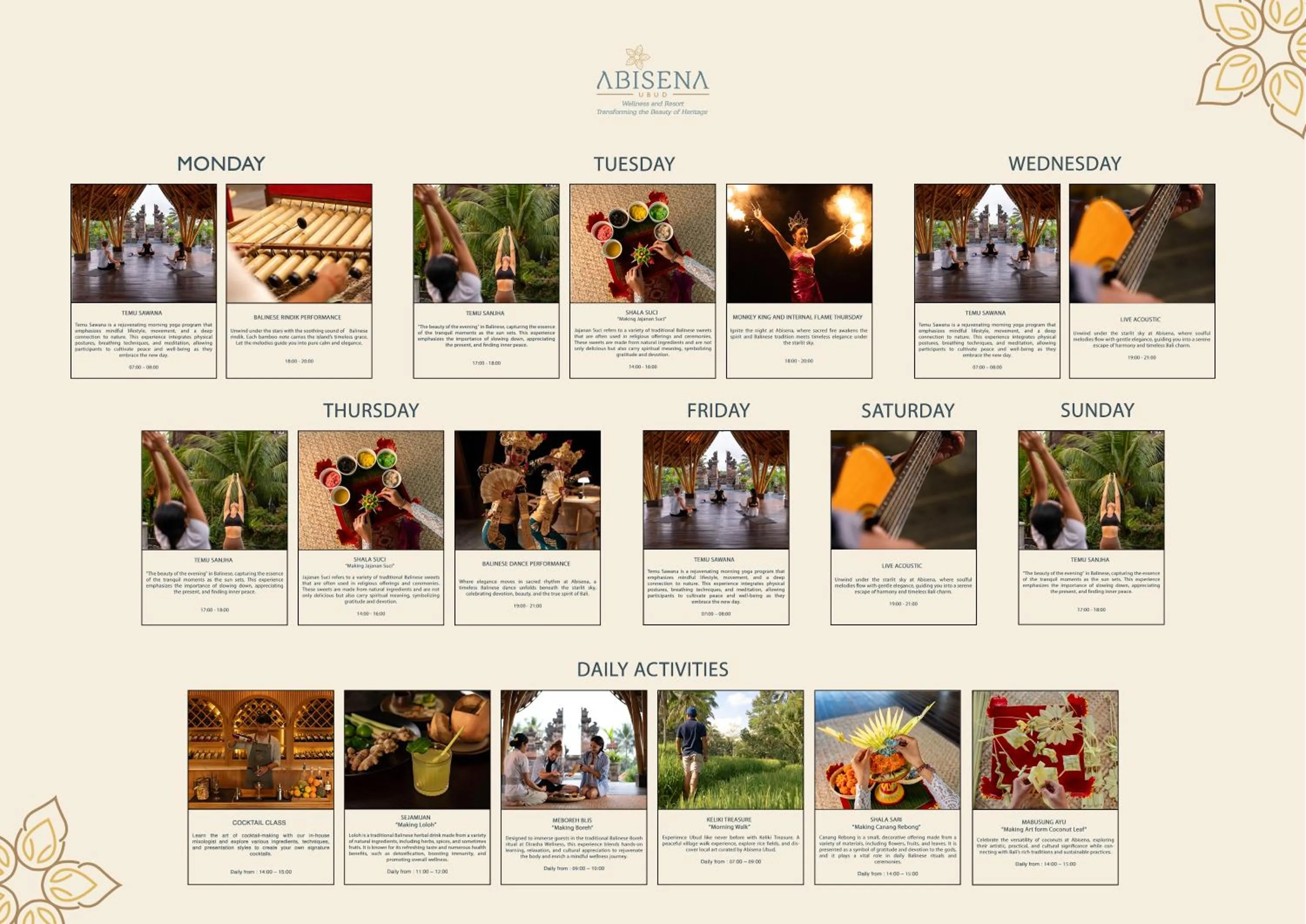Activities in Abisena Wellness & Resort Ubud-Adult Only