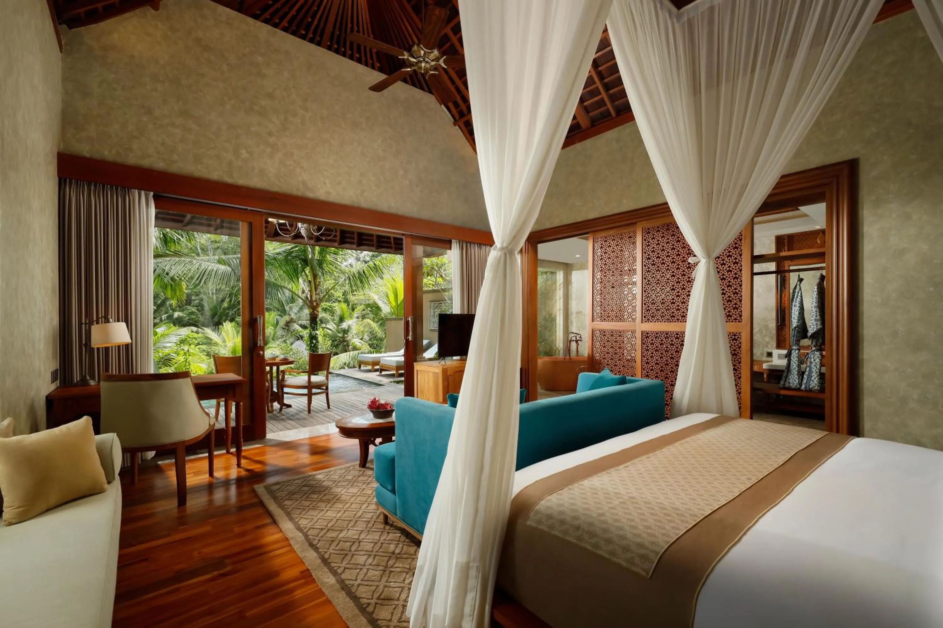 Bed in Abisena Wellness & Resort Ubud-Adult Only