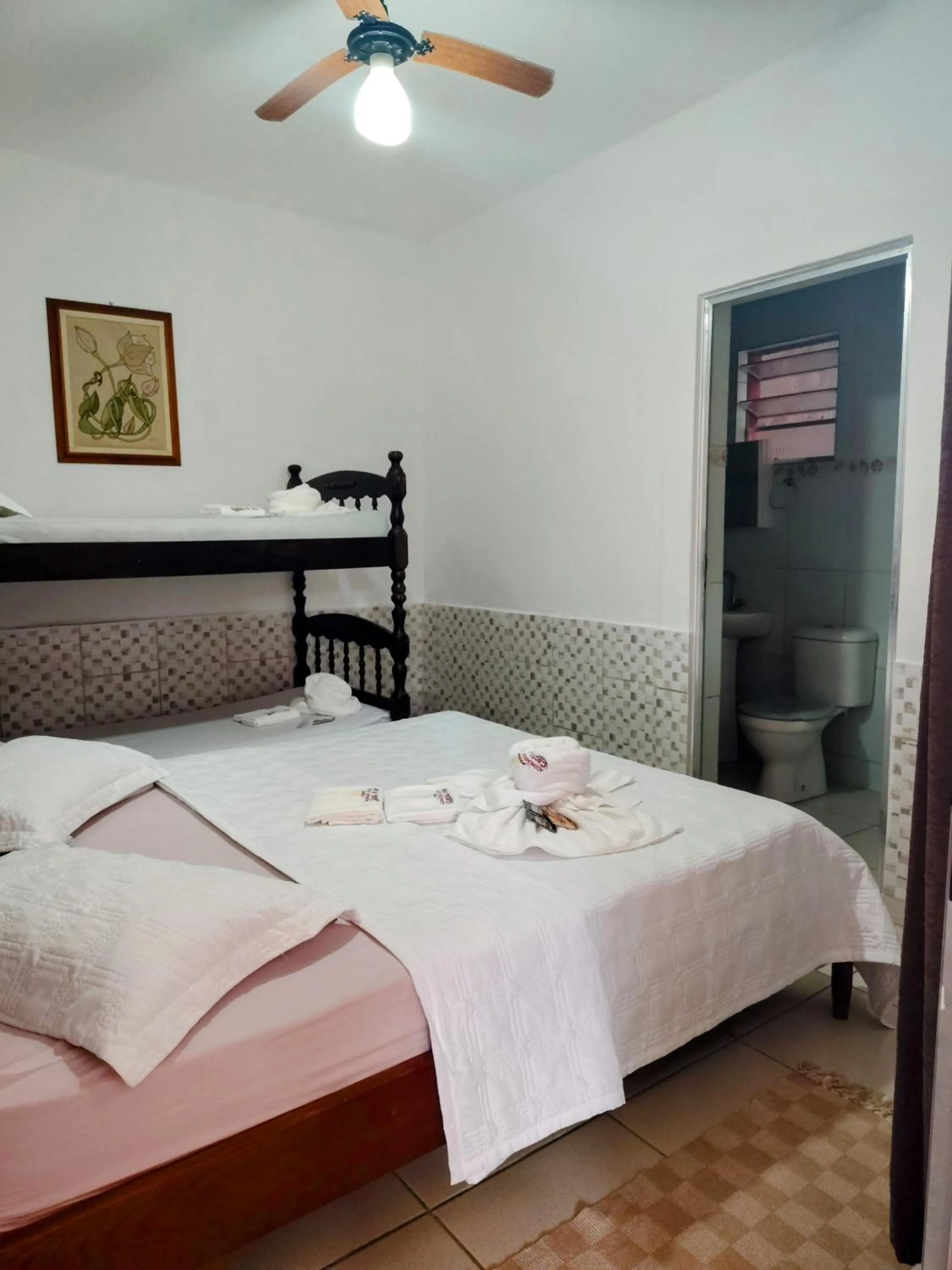 Bed in Pousada Aconchego Recanto Do Mar